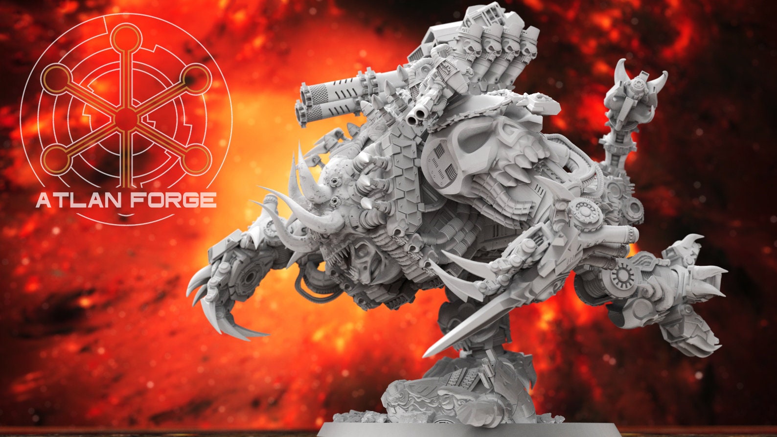 Hades Demon dreadnought 32mm sci-fi fantasy miniature for tabletop games grimdark RPGs dnd wargaming miniature dungeons and dragons gift