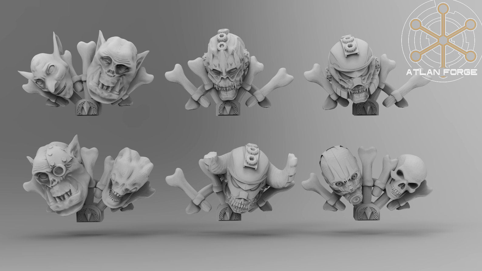 Miniature conversions kits Asgardian Accessories fantasy 32mm miniature kit bashing set for wargaming miniature painting gift RPG tabletop