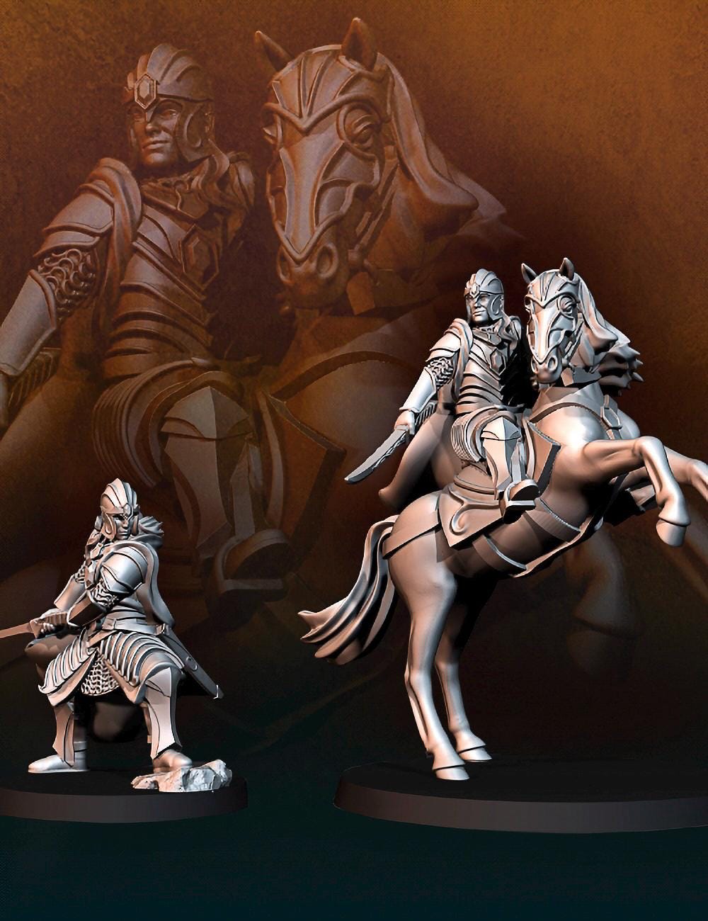 Elf captain 28mm miniatures dnd minis fantasy miniatures dungeons and dragons miniatures for painting wargaming miniatures tabletop wargames