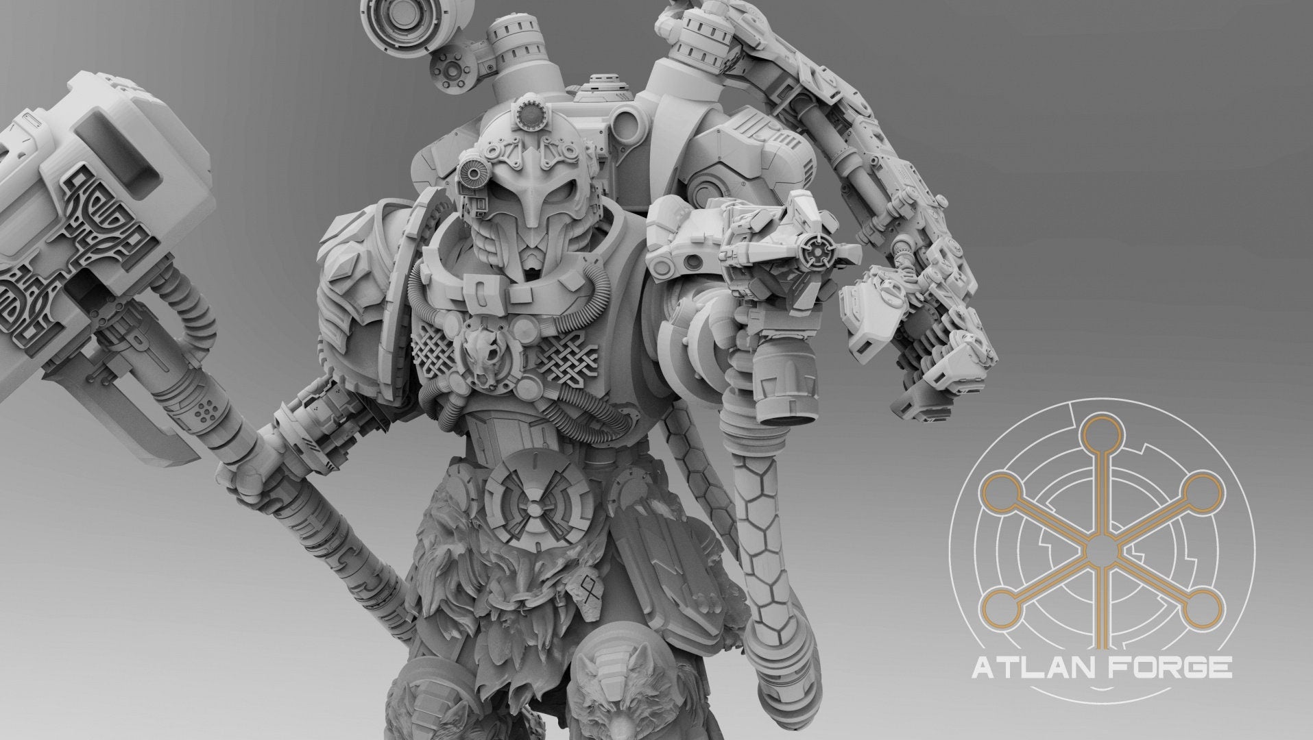 Asgardian Artificer 32mm sci-fi fantasy miniature for tabletop games grimdark RPGs dnd wargaming miniature dungeons and dragons gift