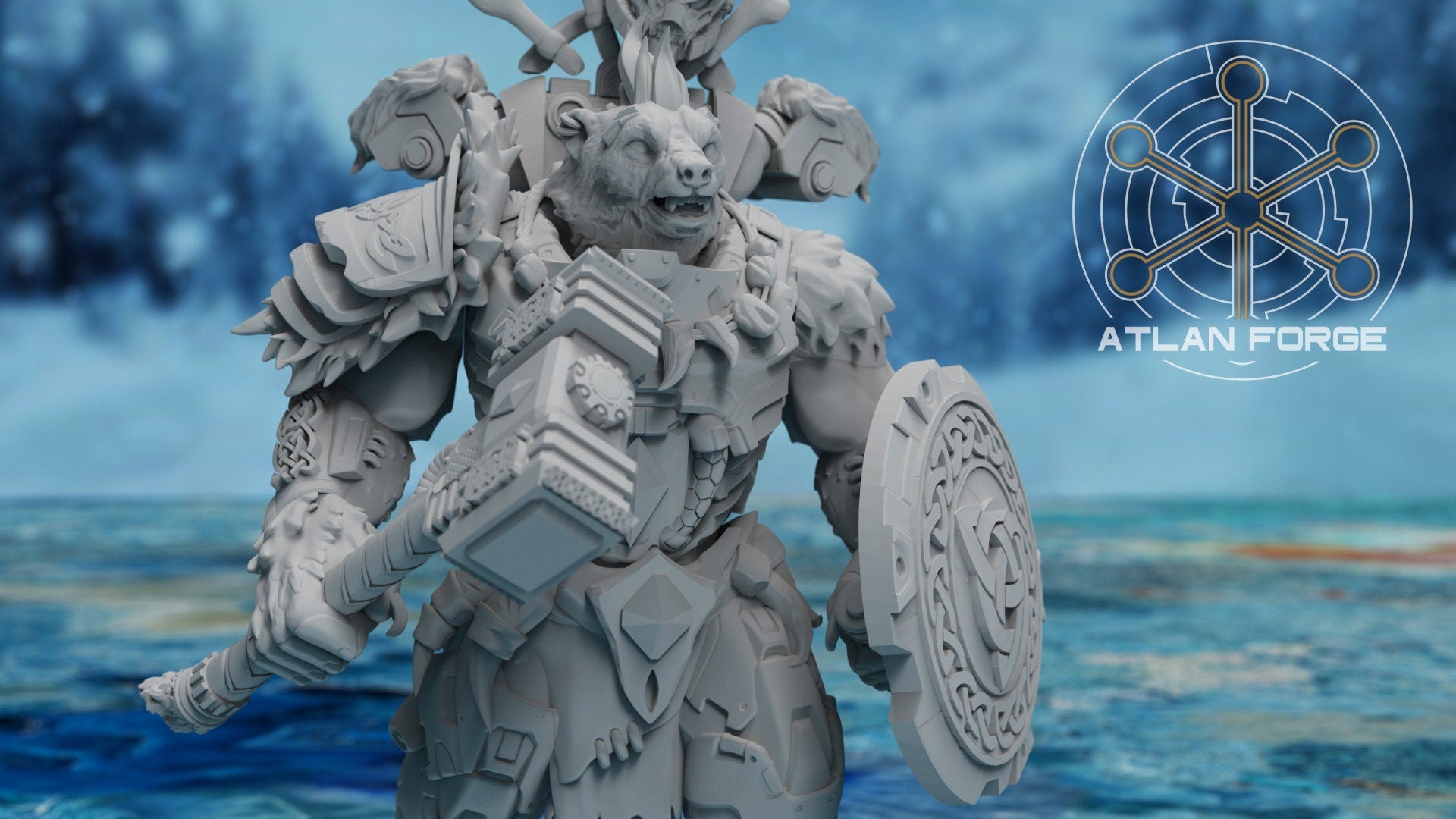 Asgardian Ursanthropes 32mm wargame miniatures fantasy dnd wargaming minis dungeons and dragons painting gift RPG tabletop minis