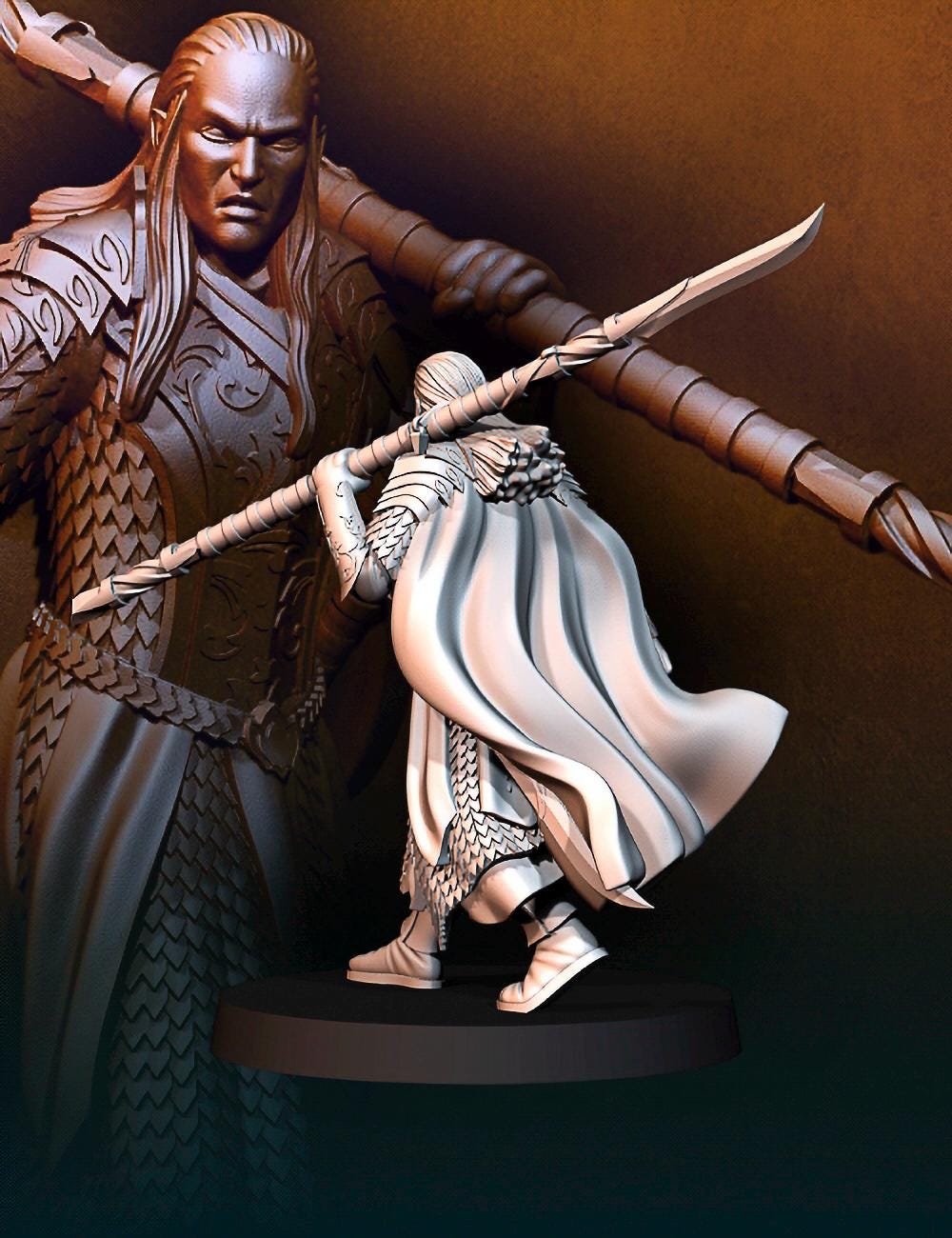 Wood Elf Captain 28mm miniatures dnd fantasy miniatures dungeons and dragons miniatures for painting wargaming miniatures tabletop wargames