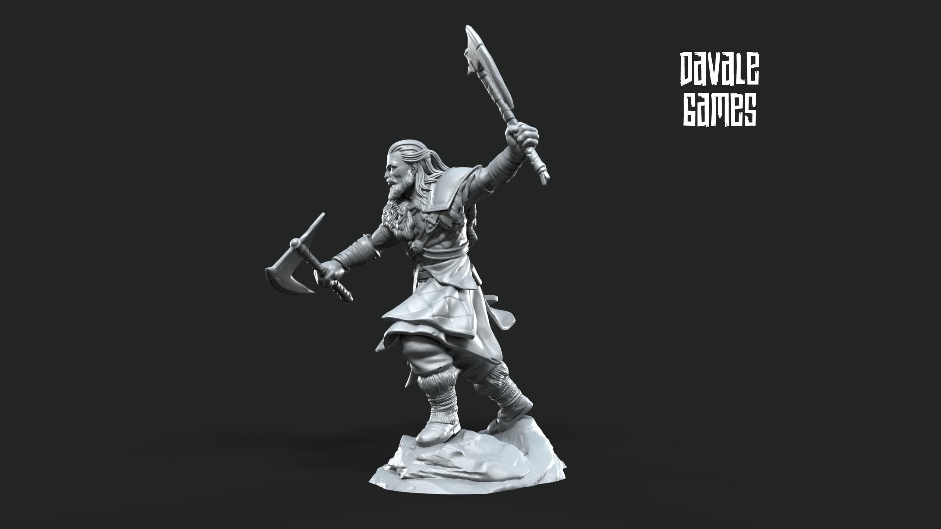 Ragnar, Halfwolf 28mm miniatures dnd minis fantasy miniatures dungeons and dragons painting wargaming miniatures tabletop