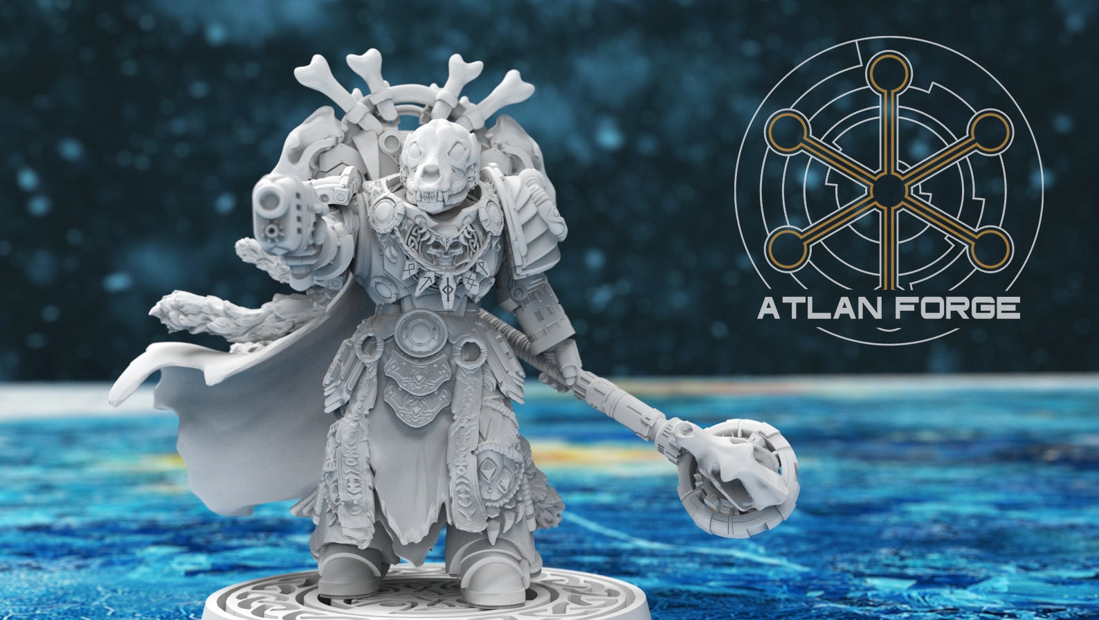 Asgardian Storm Priest 32mm wargame fantasy miniature dnd wargaming miniature dungeons and dragons painting gift RPG tabletop minis