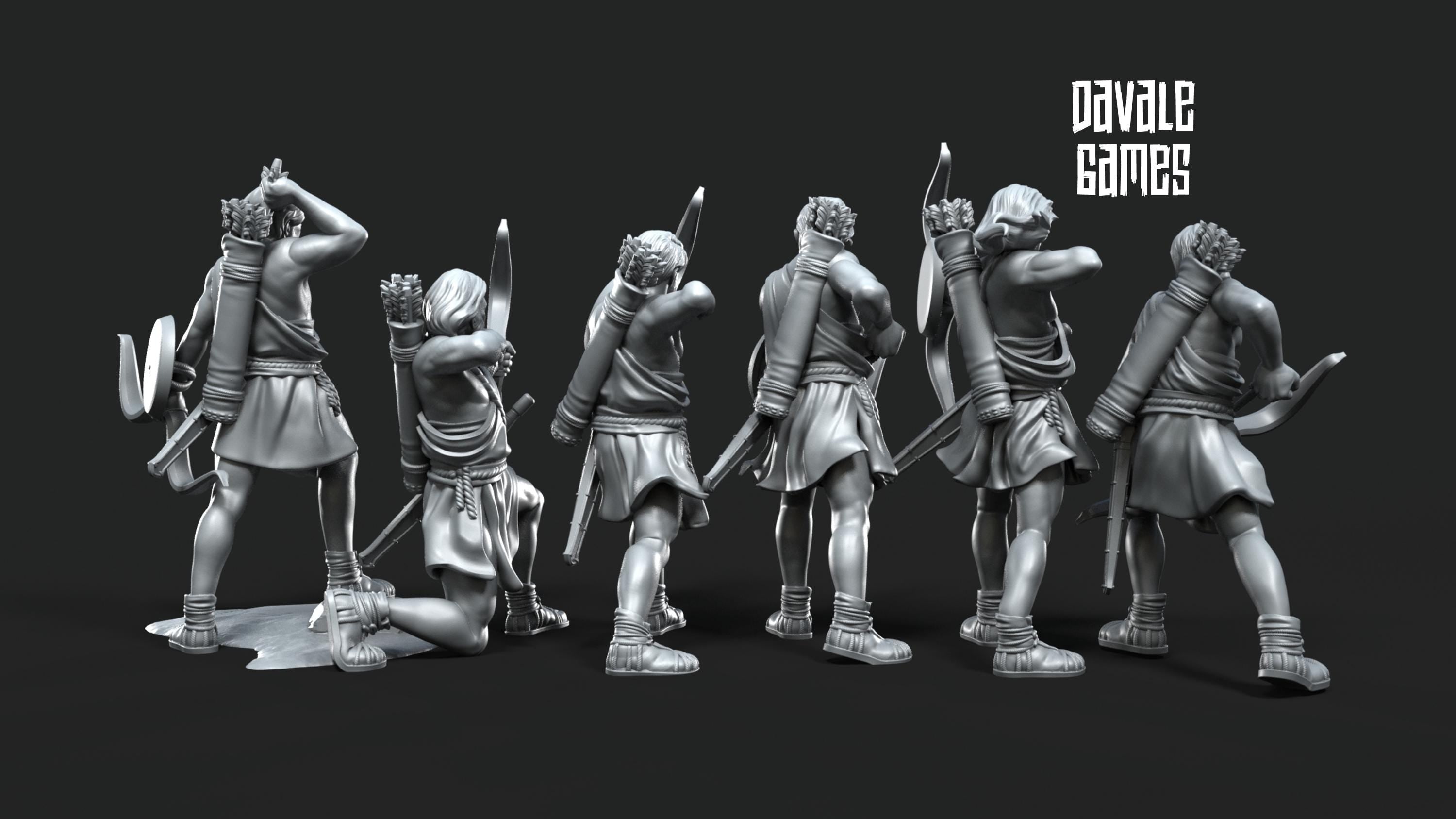 Toxotes archers ZEUS 28mm miniatures dnd minis fantasy dungeons and dragons miniatures painting wargaming miniatures tabletop
