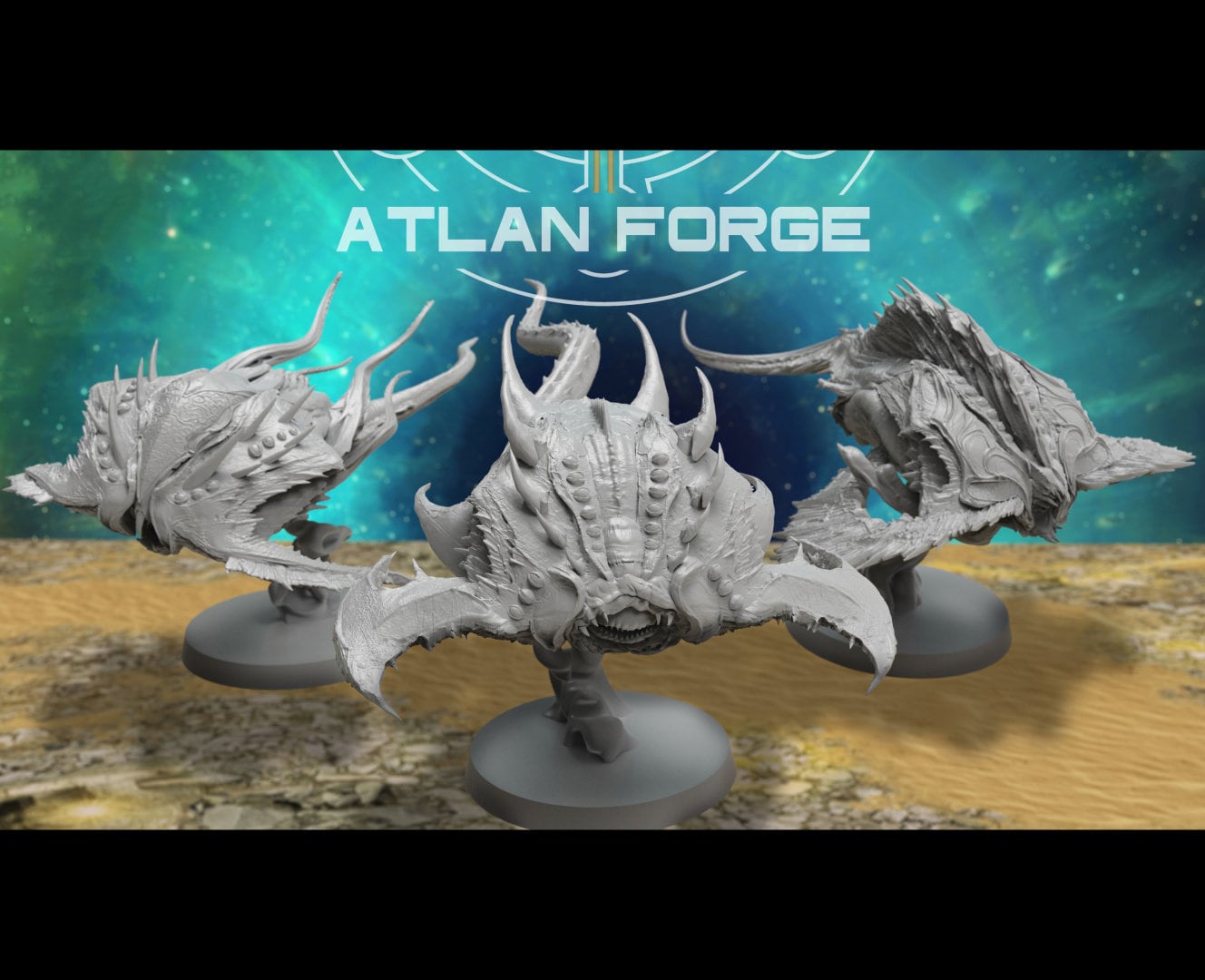 Manta Demons 32mm sci-fi fantasy miniature for tabletop games grimdark RPGs dnd wargaming miniature dungeons and dragons painting