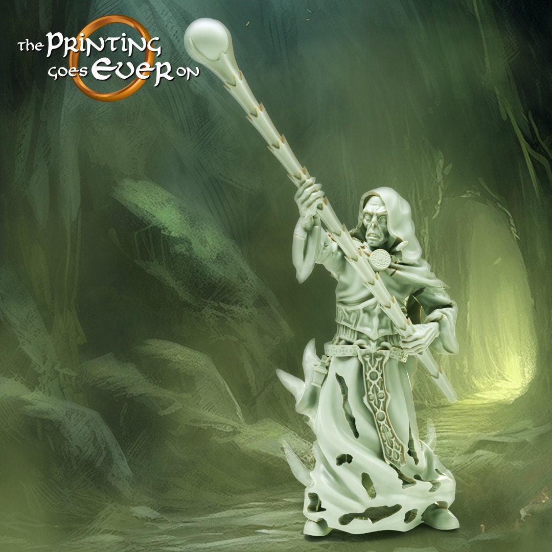 Ghost Mage Army of dead 28mm miniature dungeon and dragons fantasy wargaming miniature tabletop fantasy wargame miniature painting dnd
