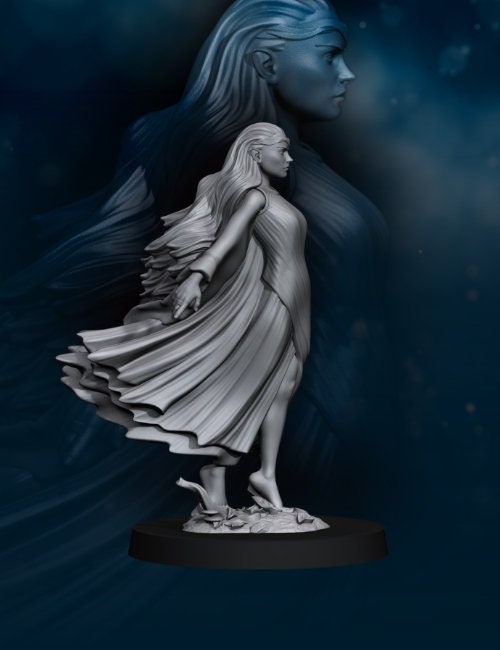 Forest Elven Queen 28mm miniatures dnd minis fantasy miniatures dungeons and dragons miniatures for painting wargaming miniatures tabletop