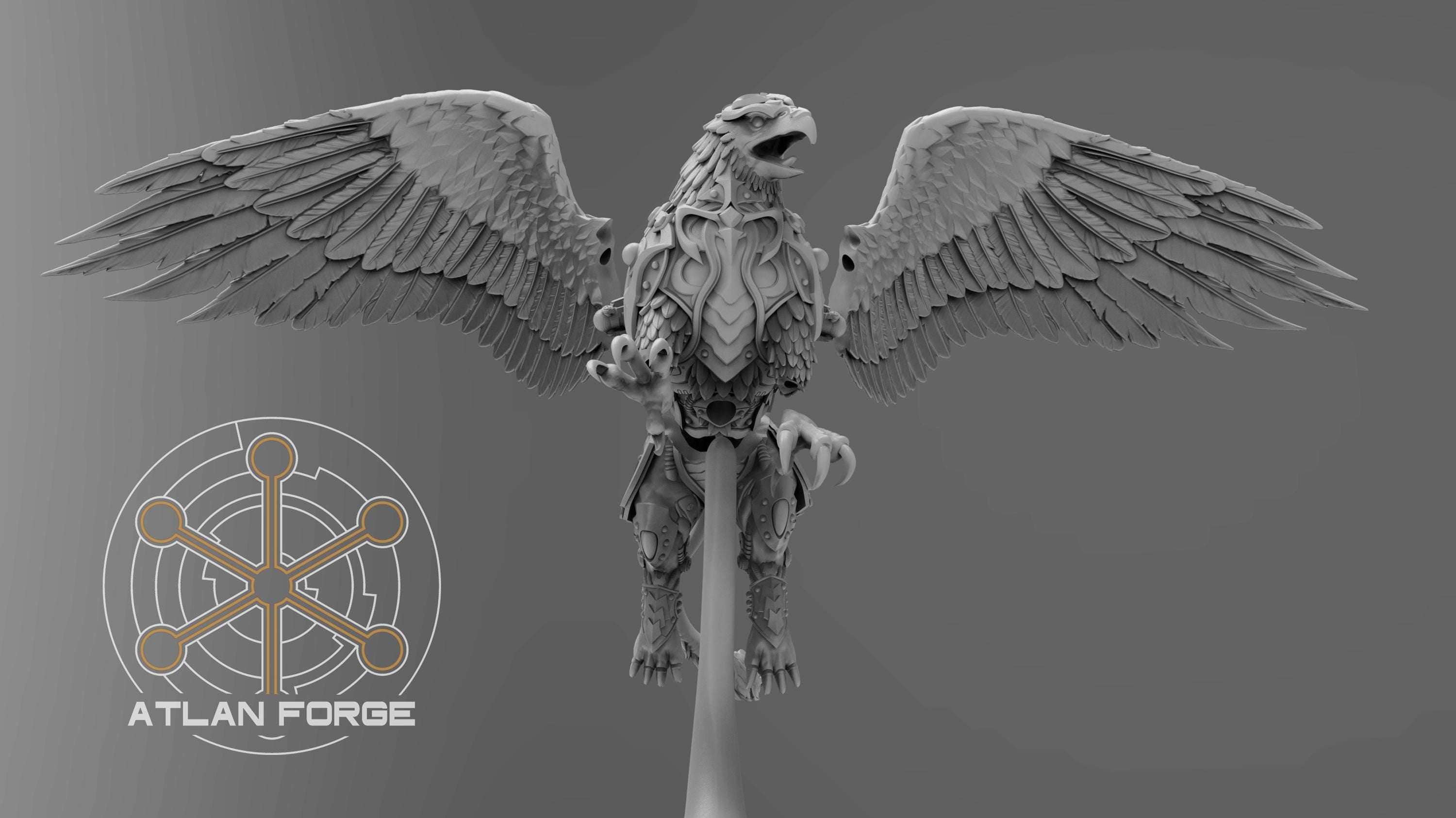 Cybernetic Battle Griffin 32mm sci-fi fantasy miniature for tabletop games grimdark RPGs dnd wargaming miniature dungeons and dragons