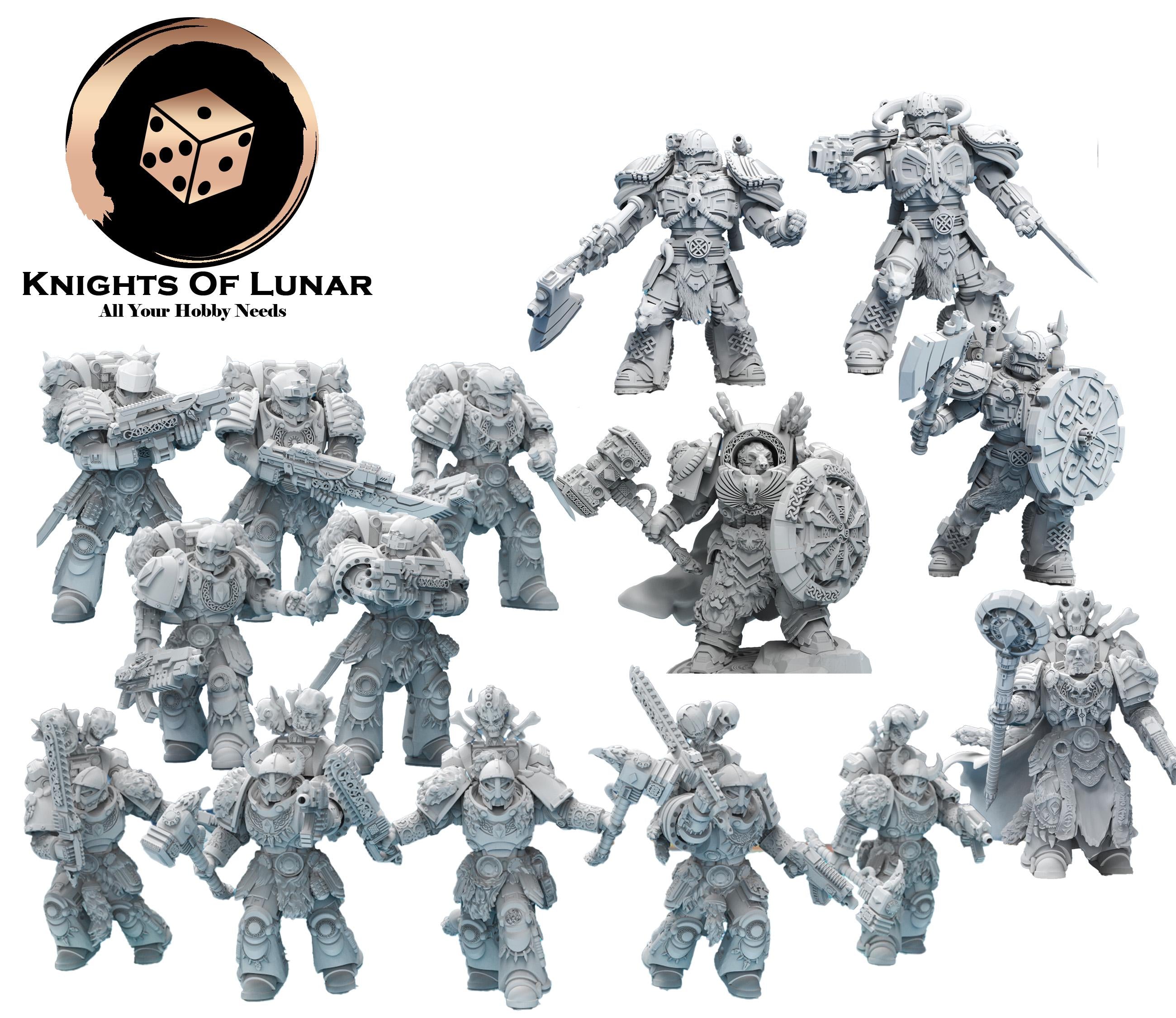Asgardian army bundle 32mm sci-fi fantasy miniature for tabletop games grimdark RPGs dnd wargaming miniature dungeons and dragons gift