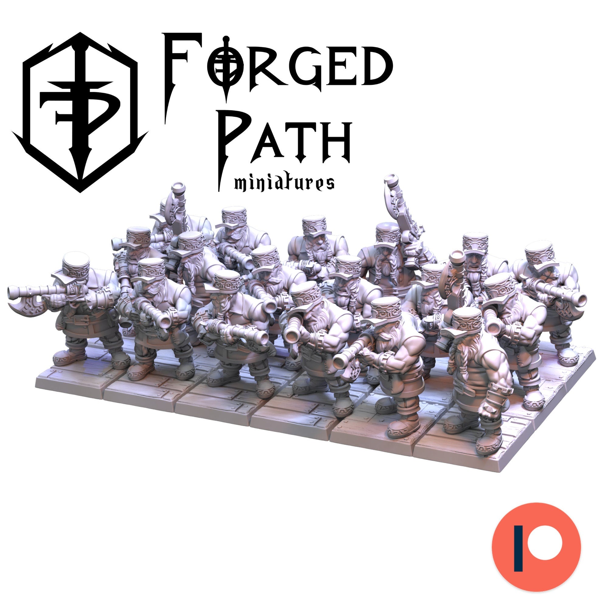 Pirate dwarf gunners infantry warriors 28mm dnd fantasy tabletop wargames army miniatures