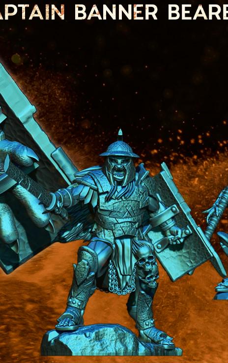 orcs captain 28mm miniatures dnd gift fantasy miniatures dungeons and dragons minis wargaming miniatures tabletop wargames