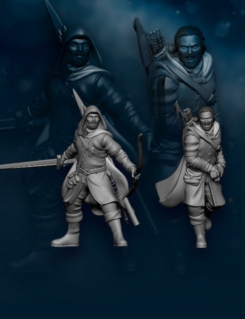 North Human rangers 28mm miniatures dnd minis fantasy miniatures dungeons and dragons miniatures painting wargaming miniatures tabletop