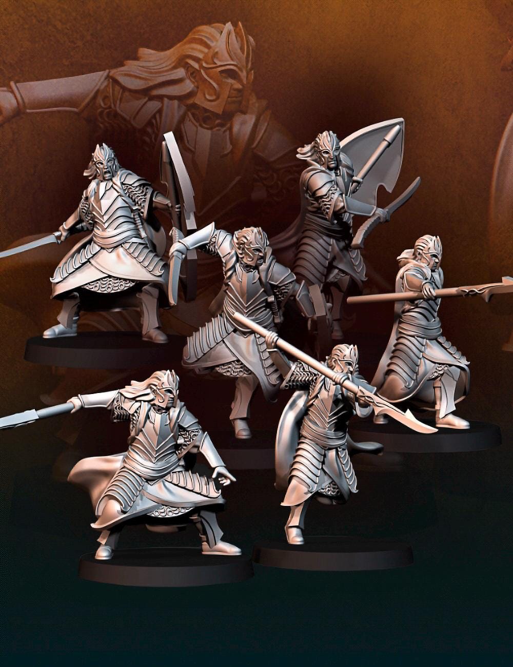 Bloody Elf King Guard 28mm miniatures dnd fantasy miniatures dungeons and dragons miniatures painting wargaming miniatures tabletop wargames