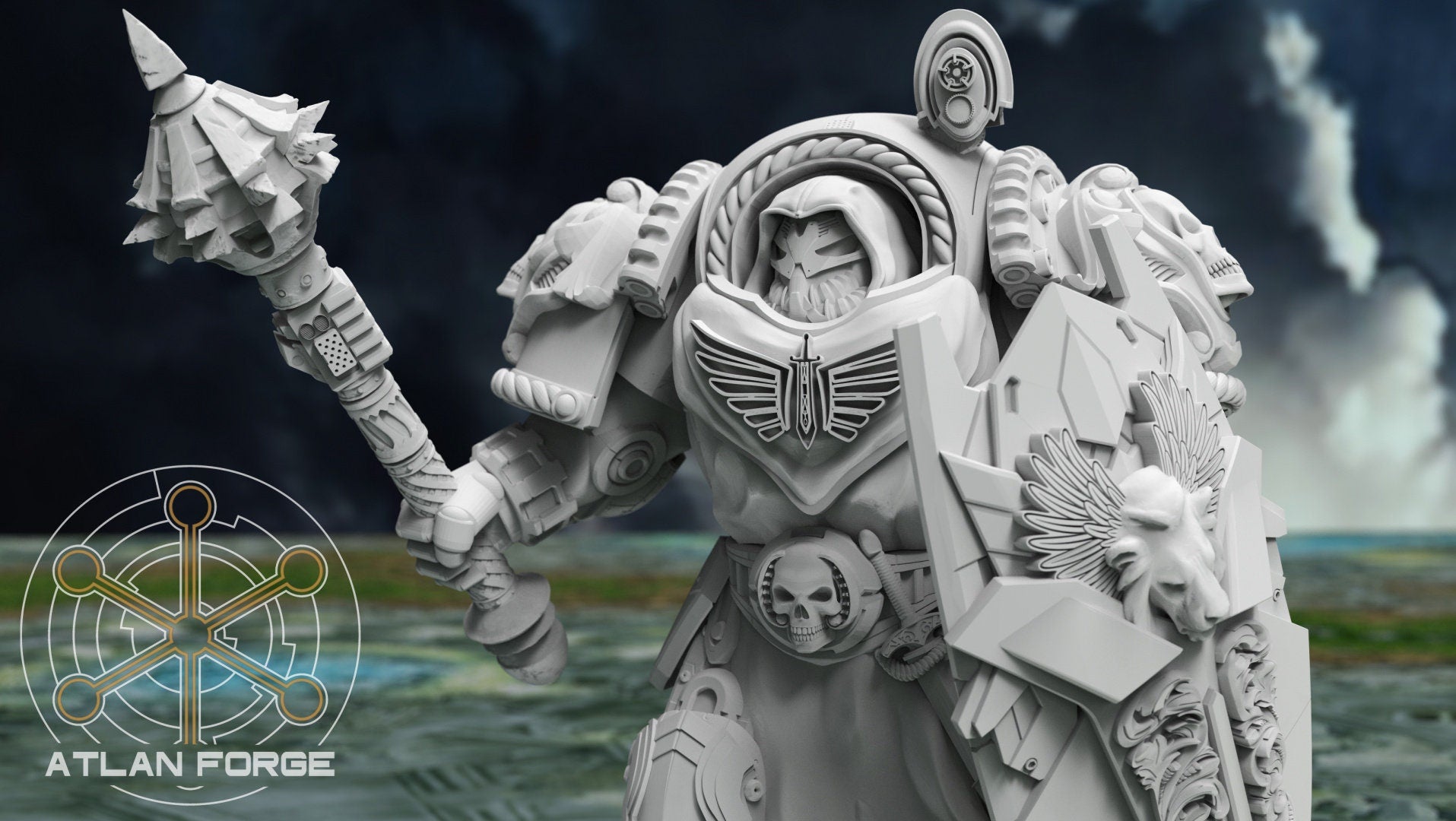 Angelic Assault dominators 32mm sci-fi fantasy miniature for tabletop games grimdark RPGs dnd wargaming miniature dungeons and dragons gift