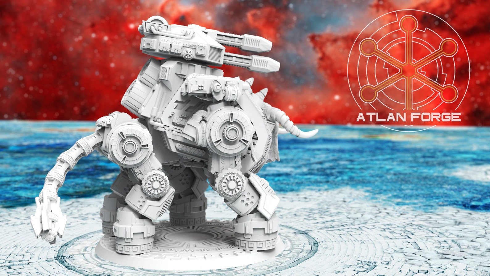 Minoan Taurus Dreadnought 32mm sci-fi fantasy miniature for tabletop games grimdark RPGs dnd wargaming miniature dungeons and dragons