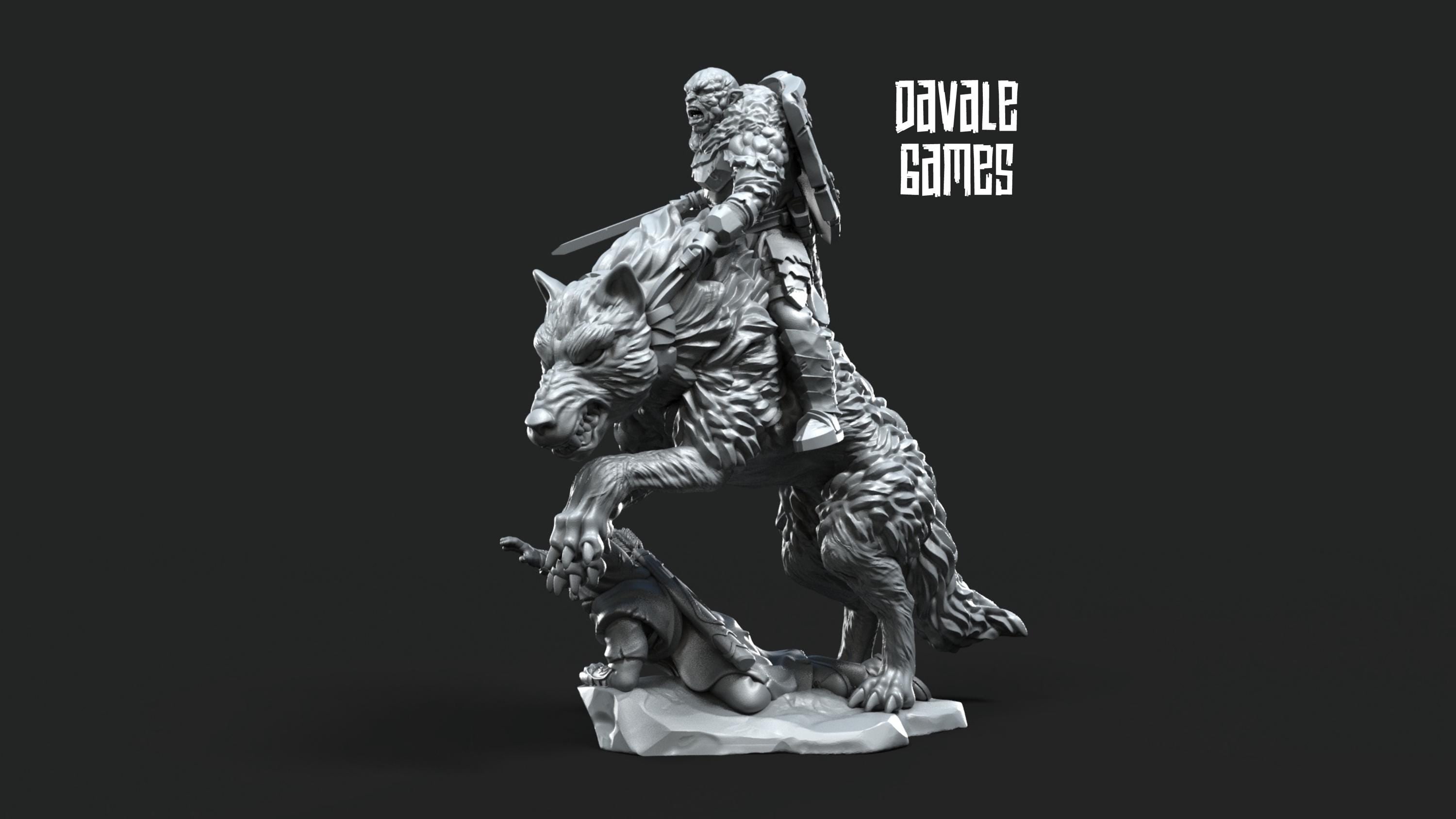 Korvog Orc Lord Commander 28mm miniatures dnd minis fantasy miniatures dungeons and dragons painting wargaming miniatures tabletop