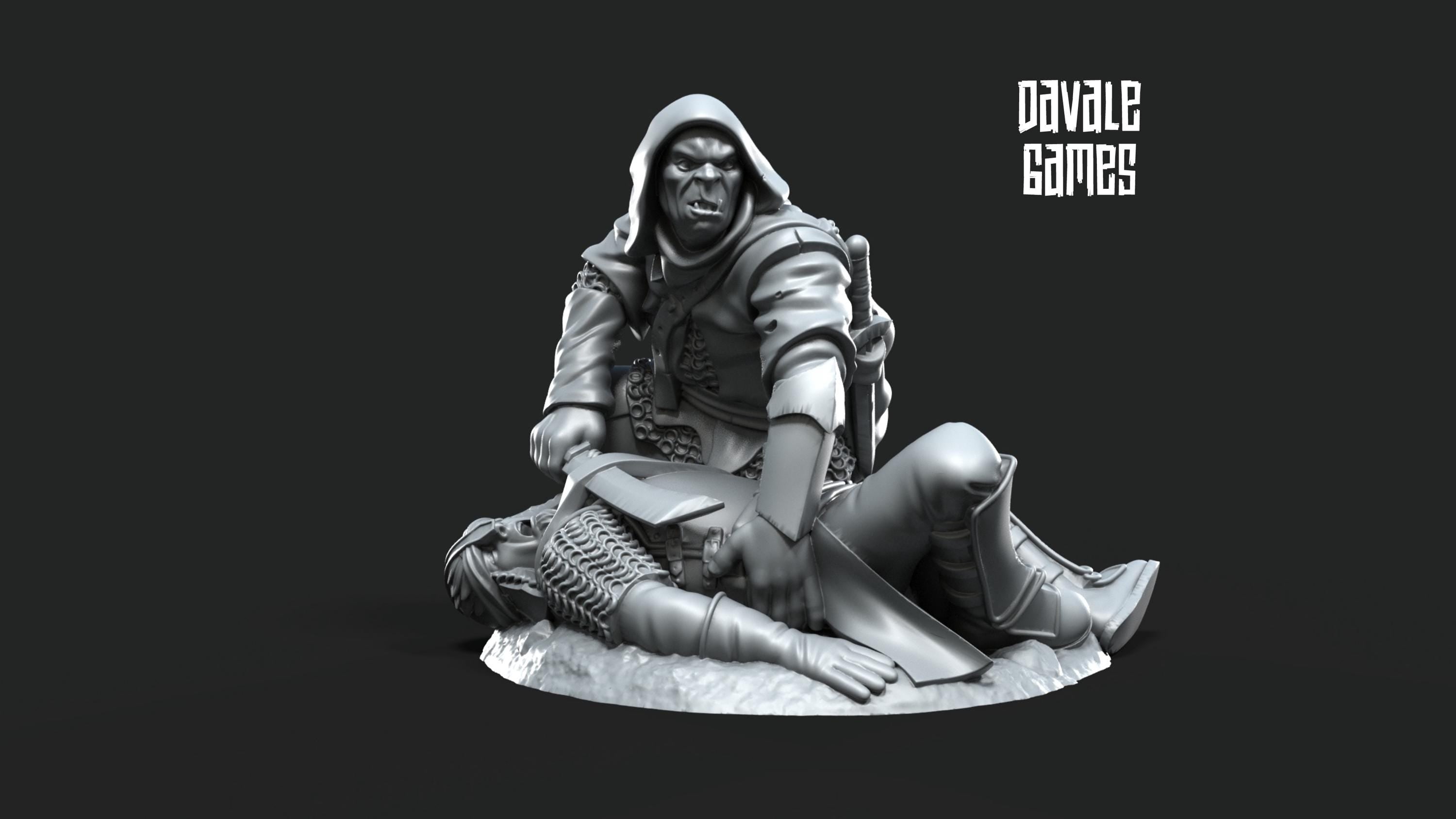 Orc Thief  28mm miniatures dnd fantasy miniatures dungeons and dragons wargaming miniatures tabletop wargames