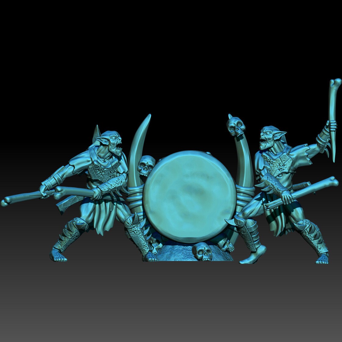 Deepmine goblins Drum & drummers 28mm miniatures fantasy dungeons and dragons miniature wargaming miniatures tabletop dnd miniatures