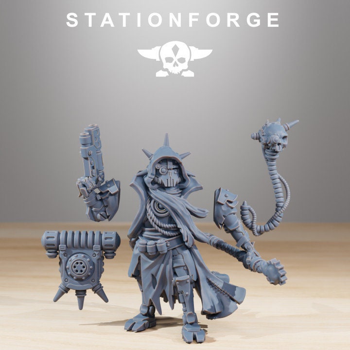 Scavenger Leader 32mm sci-fi fantasy miniature for tabletop games grimdark RPGs dnd wargaming miniature dungeons and dragons