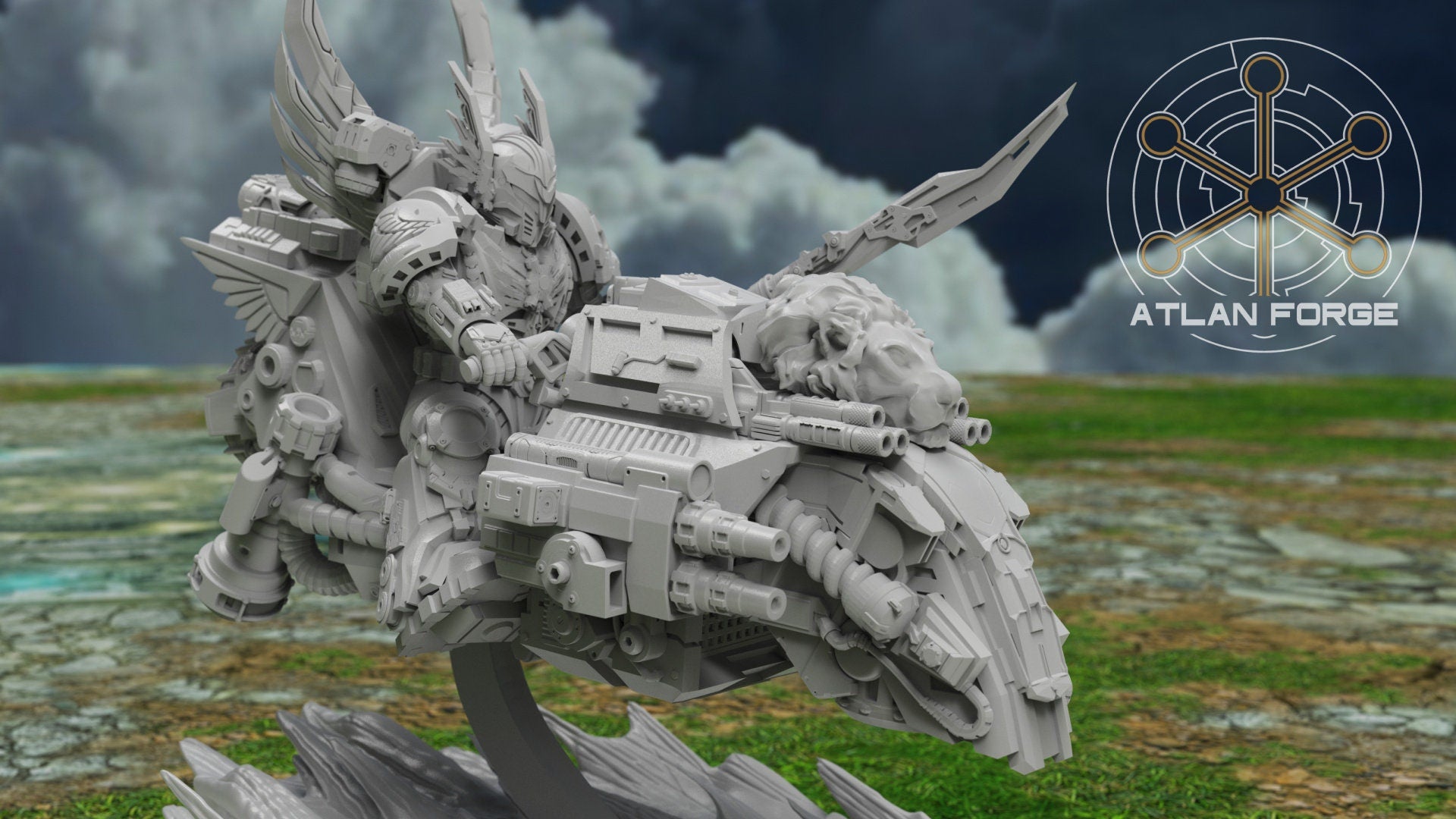 Angelic Hover Bikes 32mm sci-fi fantasy miniature for tabletop games grimdark RPGs dnd wargaming miniature dungeons and dragons painting