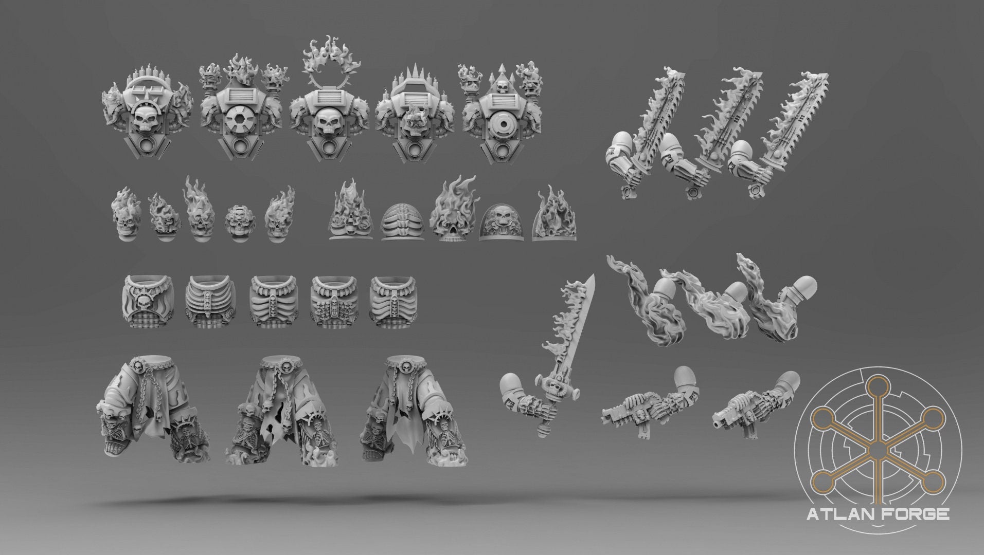 Daemon hades burning legion melee 32mm sci-fi fantasy miniature for tabletop games grimdark RPGs wargaming miniature dungeons and dragons