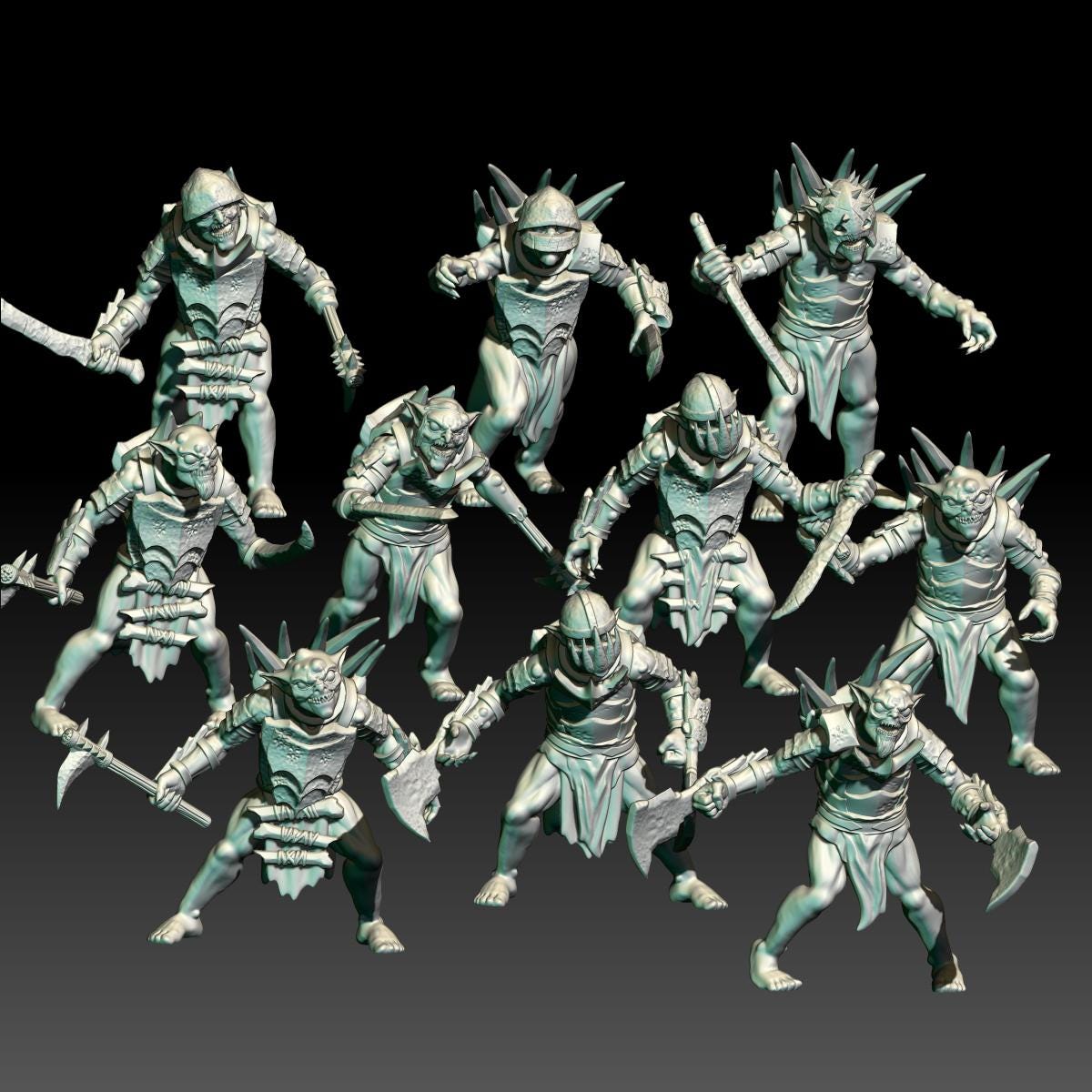 Iron Fang Goblins 28mm miniatures fantasy dungeons and dragons miniature wargaming miniatures tabletop dnd dwarf army miniatures