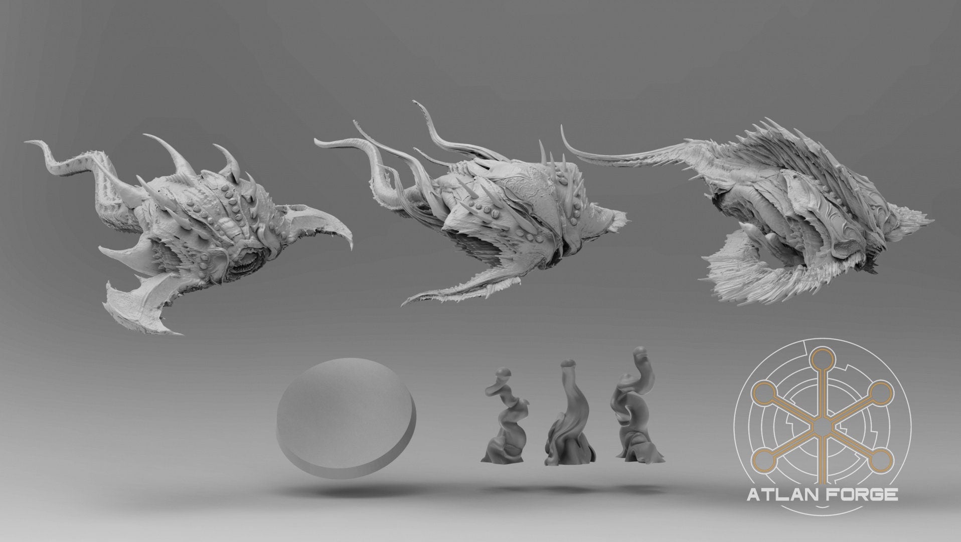 Manta Demons 32mm sci-fi fantasy miniature for tabletop games grimdark RPGs dnd wargaming miniature dungeons and dragons painting