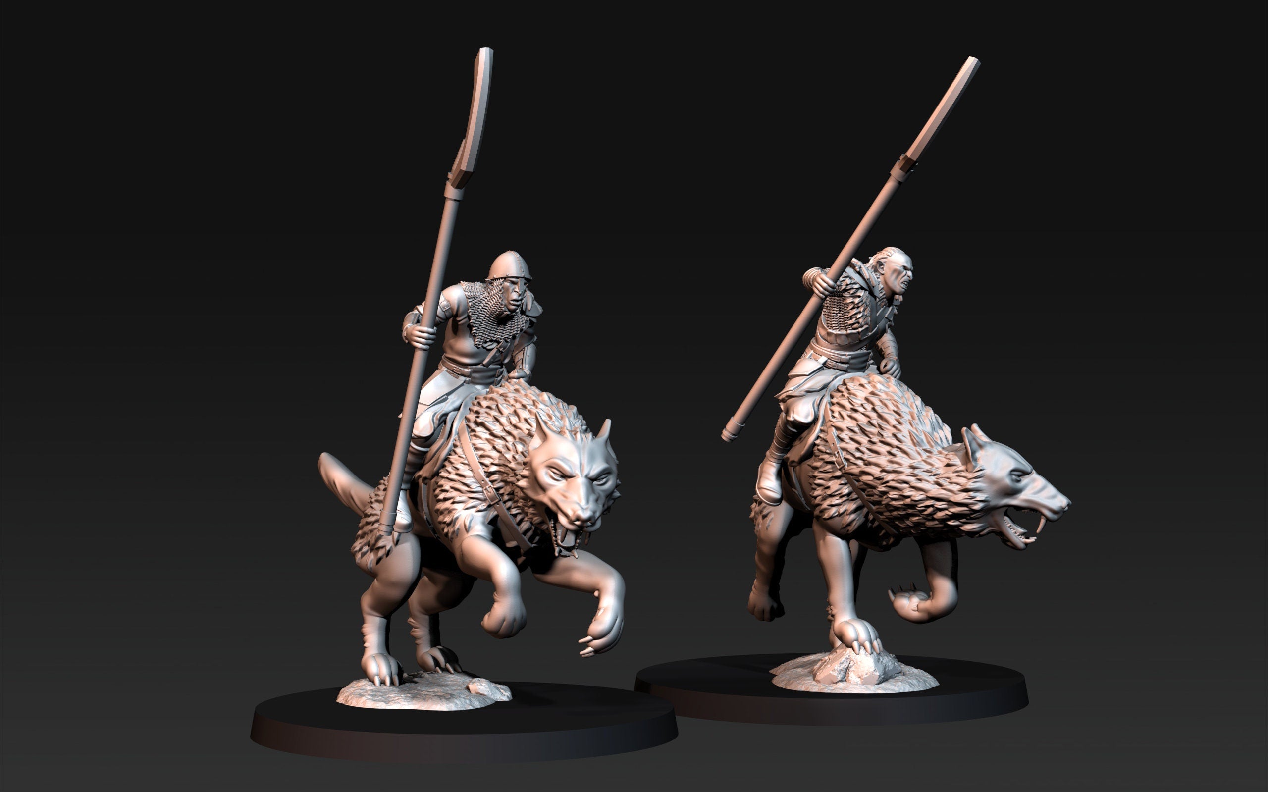 Warg Riders 28mm miniatures dnd minis fantasy miniatures dungeons and dragons miniatures for painting wargaming miniatures tabletop wargames