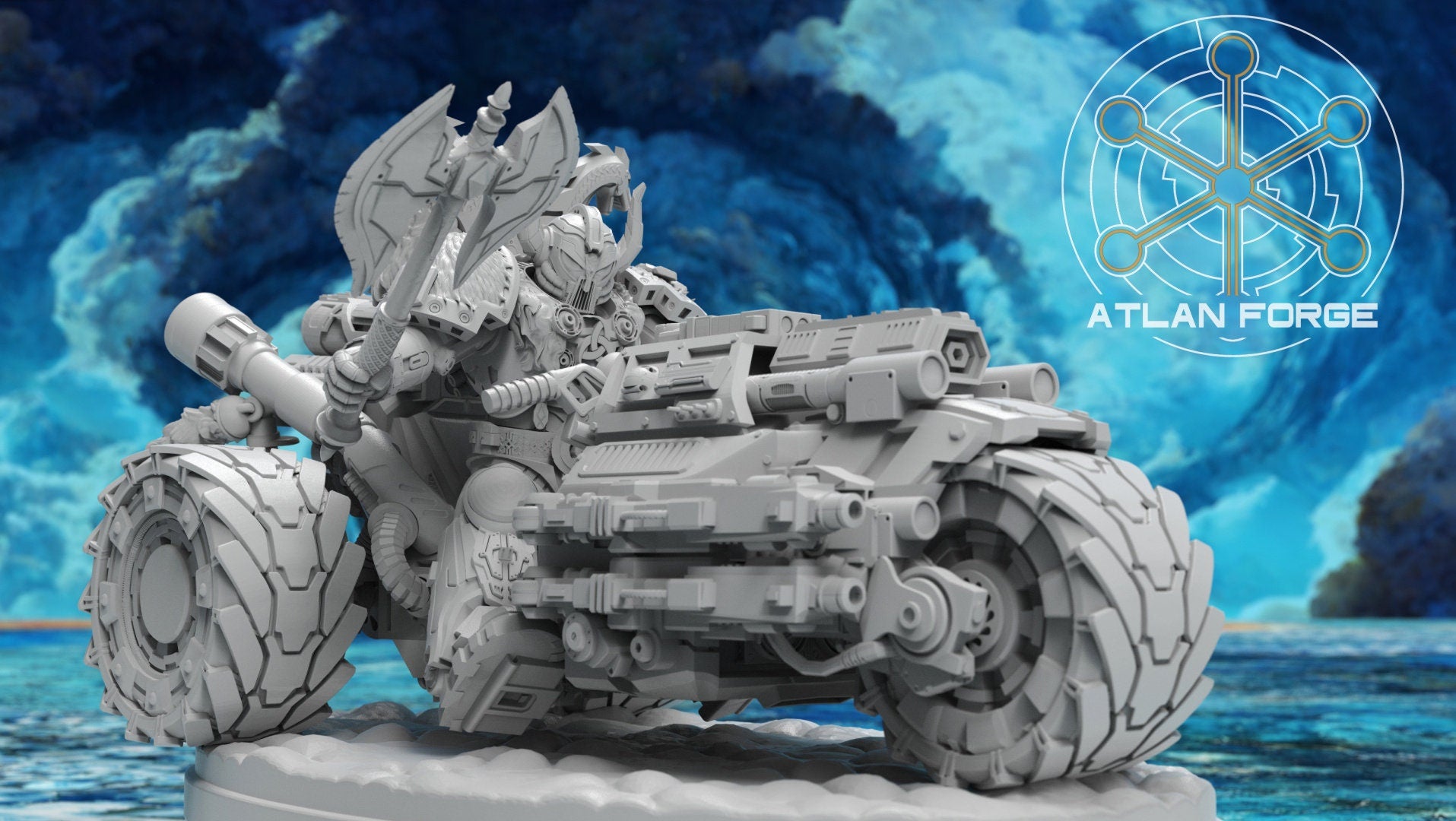 Asgardian Trikers 32mm sci-fi fantasy miniature for tabletop games grimdark RPGs dnd wargaming miniature dungeons and dragons painting