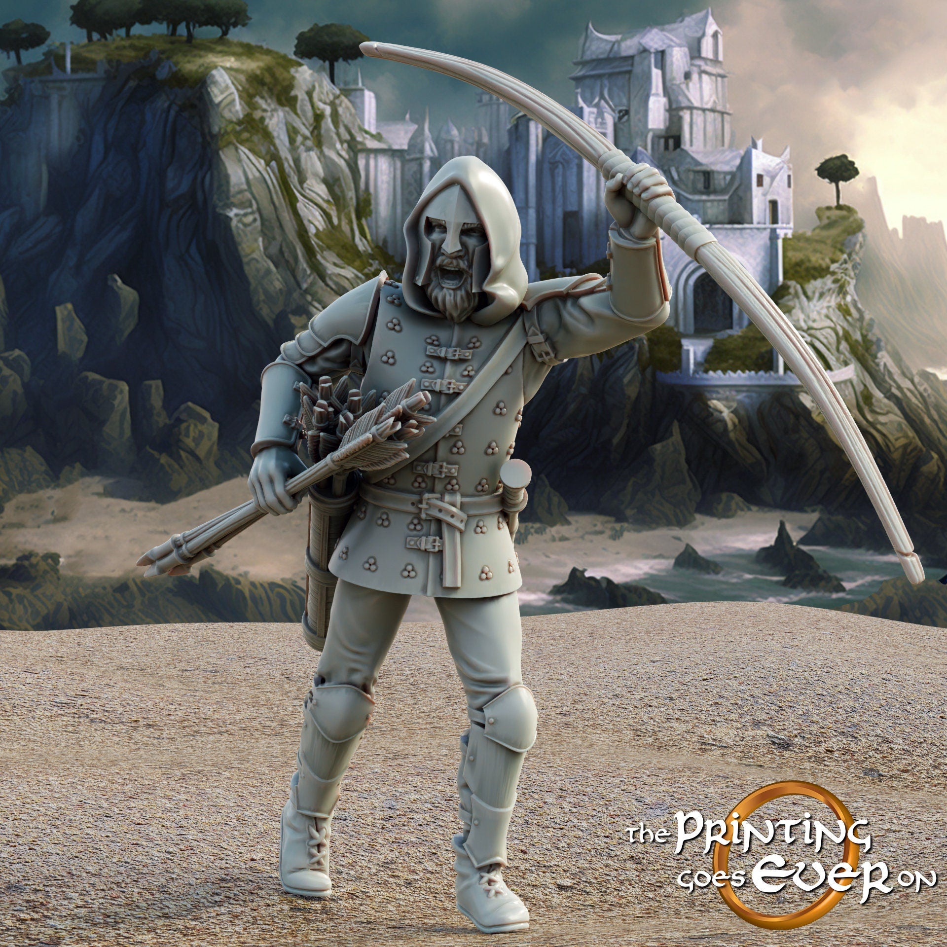 White city swan man at arms bowman dnd fantasy tabletop wargames 28mm
