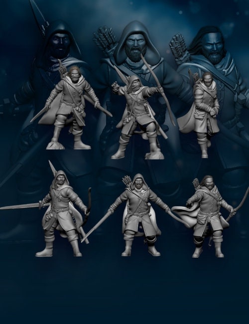North Human rangers 28mm miniatures dnd minis fantasy miniatures dungeons and dragons miniatures painting wargaming miniatures tabletop