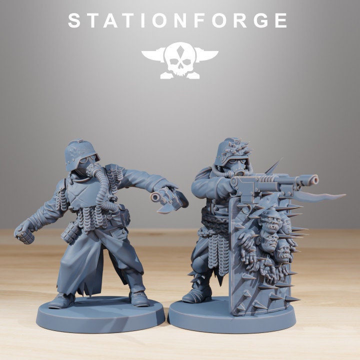 Corrupted Guard 32mm sci-fi fantasy miniature for tabletop games grimdark RPGs dnd wargaming miniature dungeons and dragons