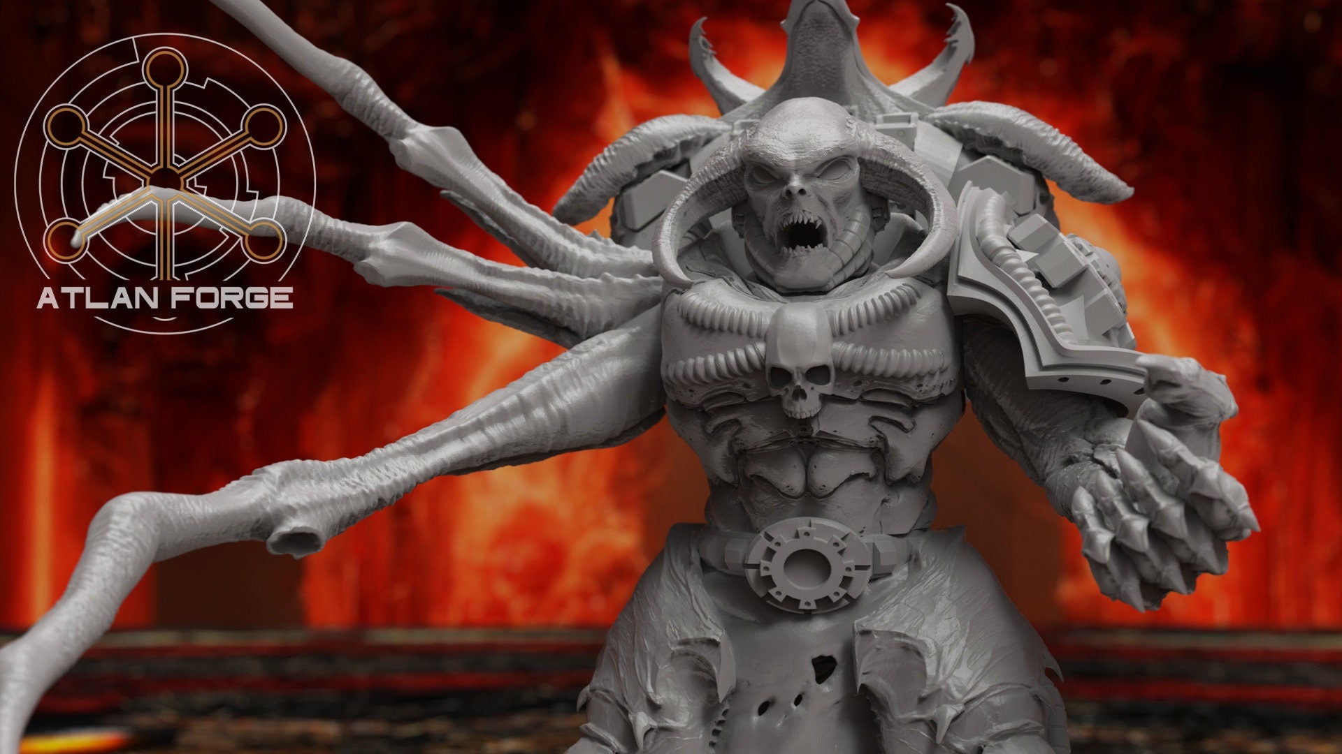 Daemons hades accursed 32mm sci-fi fantasy miniature for tabletop games grimdark RPGs dnd wargaming miniature dungeons and dragons painting