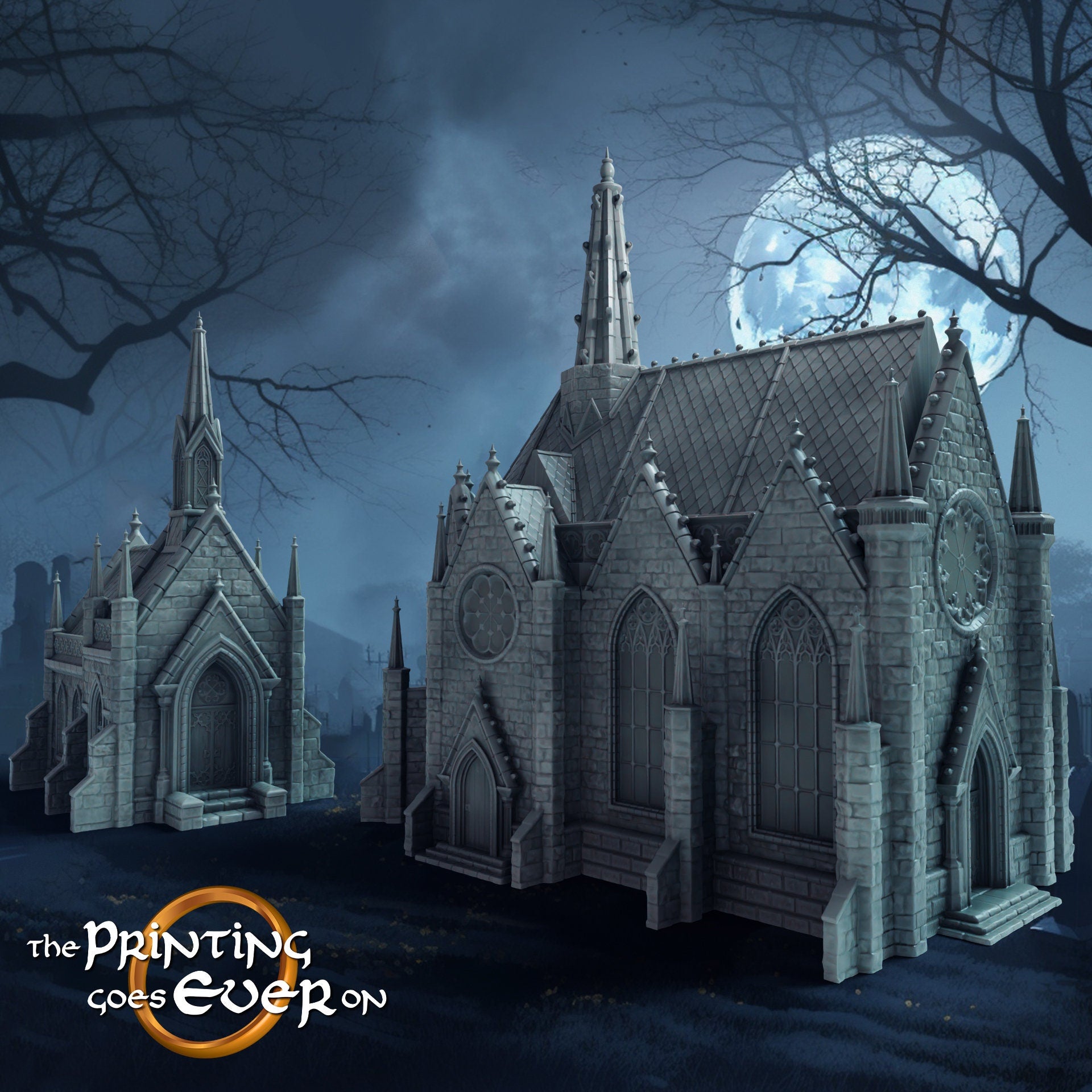 Medieval gothic city terrain Cathedral 28mm Scatter Terrain tabletop fantasy wargaming terrain dnd dungeons and dragons pathfinder miniature