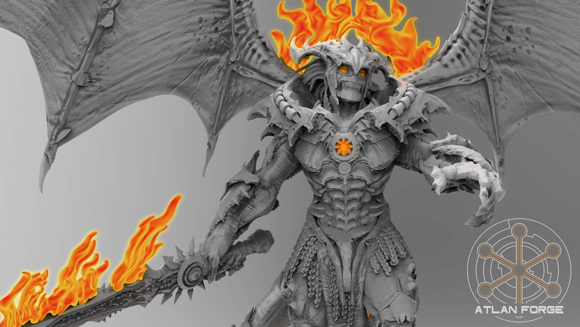 Daemon hades Archdemon of Hades 32mm sci-fi fantasy miniature for tabletop games grimdark RPGs wargaming miniature dungeons and dragons