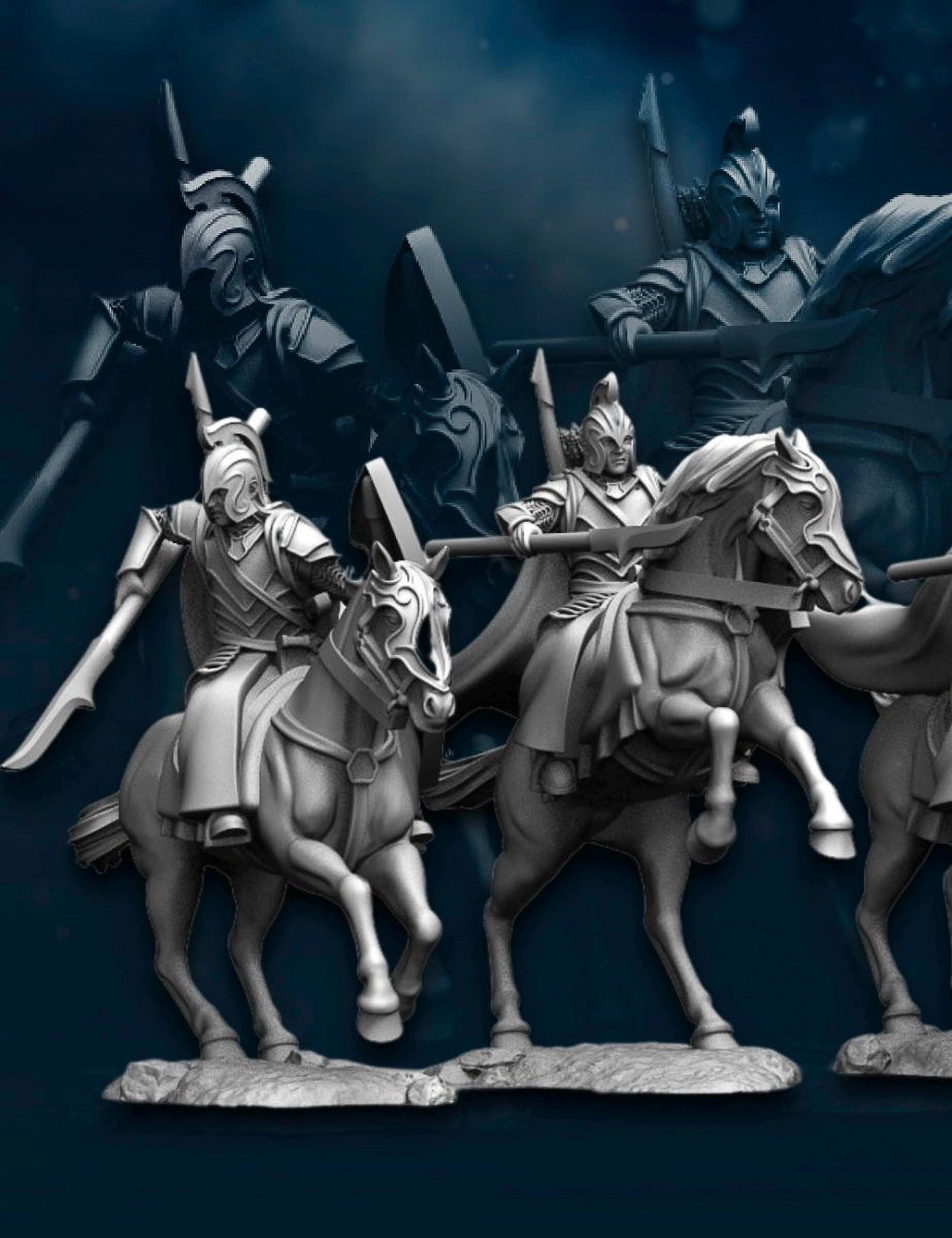 Elven knights 28mm miniatures dnd minis fantasy miniatures dungeons and dragons miniatures painting wargaming miniatures tabletop wargames