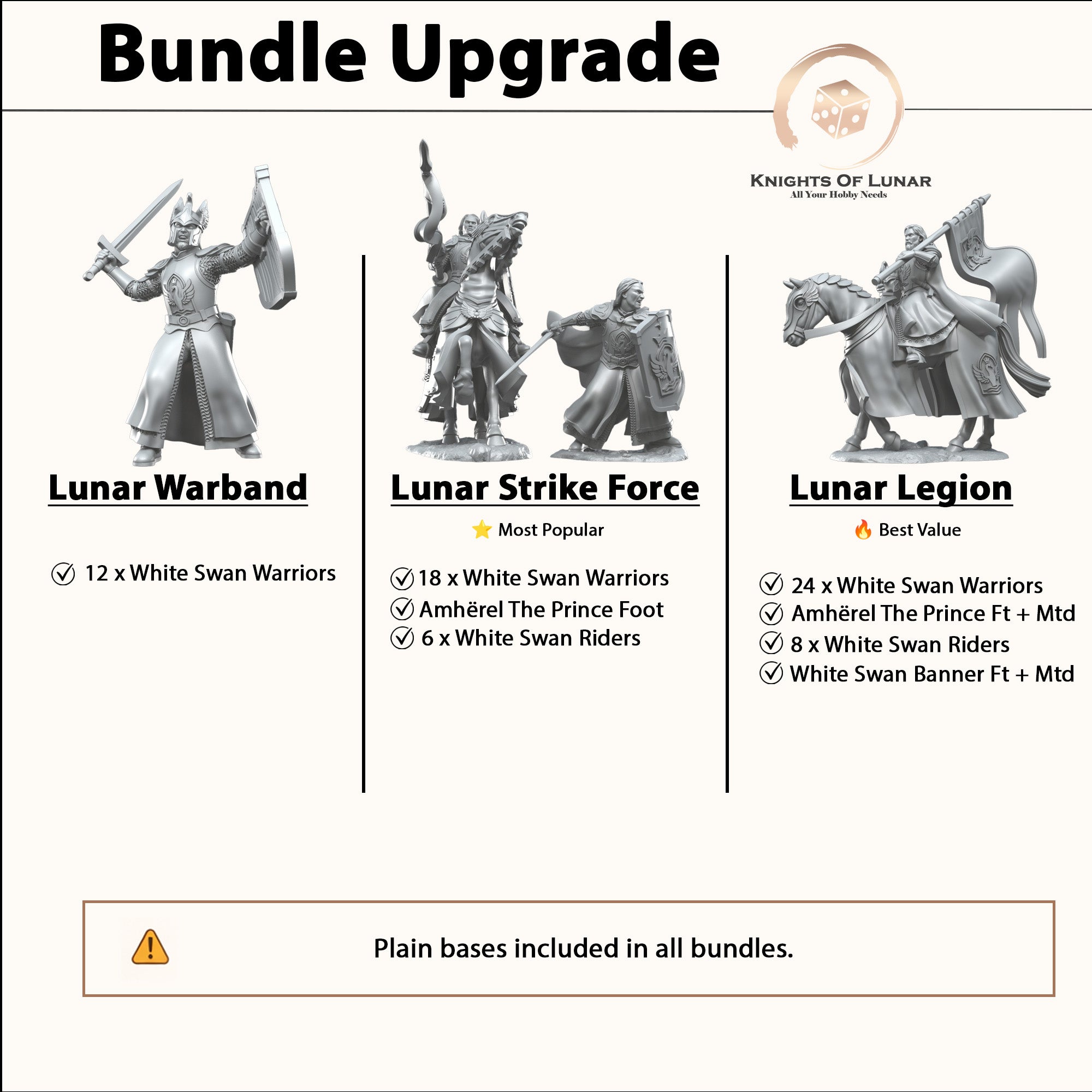 White Swan Warriors with Shields 28mm Resin Miniatures – Fantasy Infantry for DnD and Wargaming