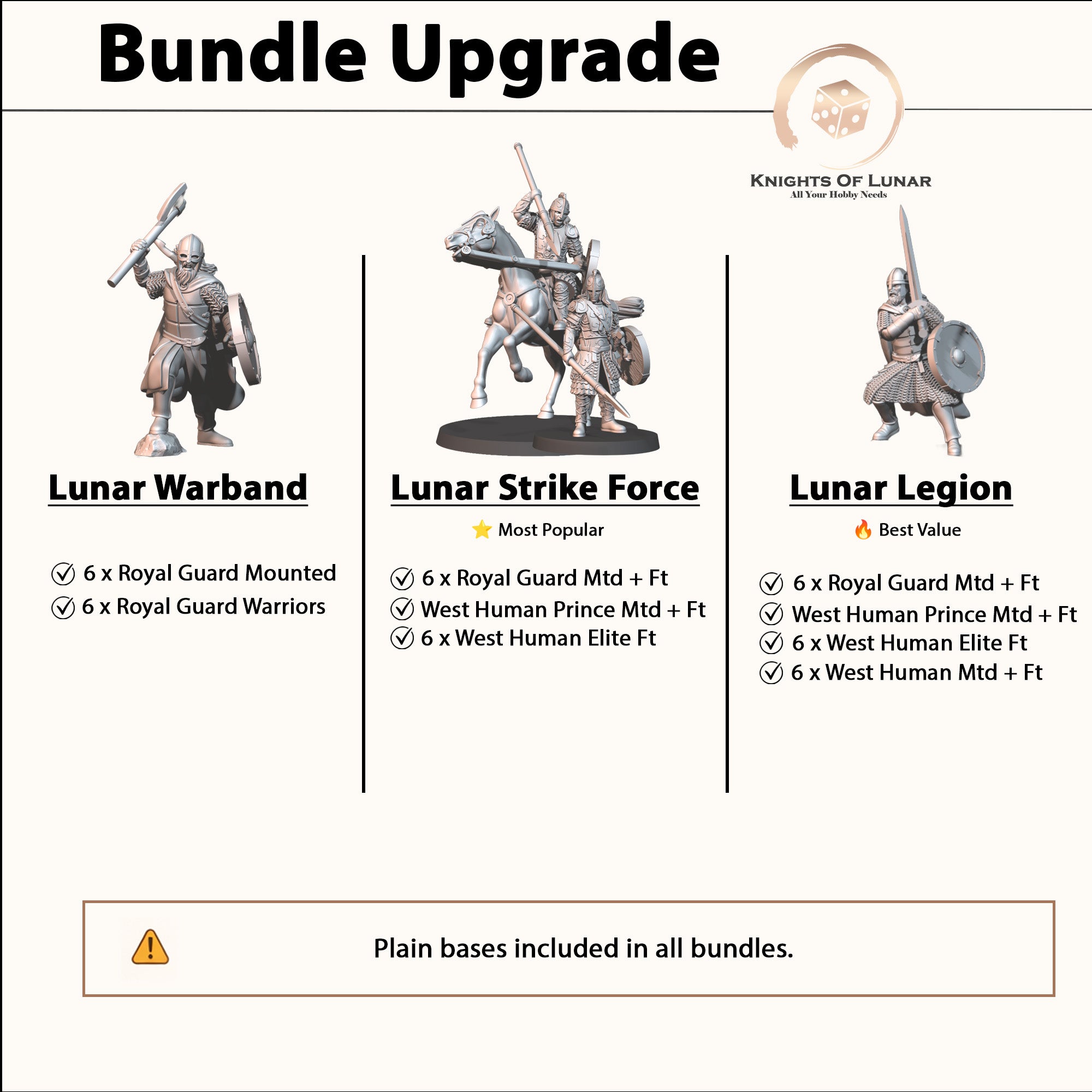 Mounted Royal Guard 28mm Resin Miniatures – Elite Fantasy Cavalry for DnD and Wargaming