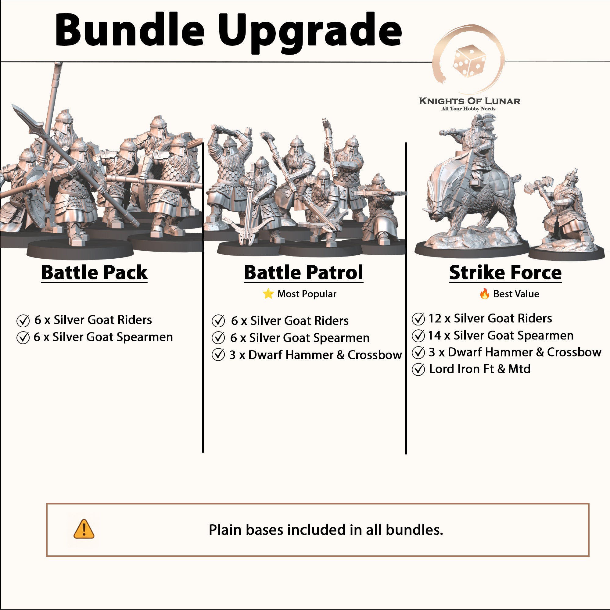Dwarf Goat Riders 28mm Resin Miniatures – Fantasy Cavalry for DnD and Wargaming