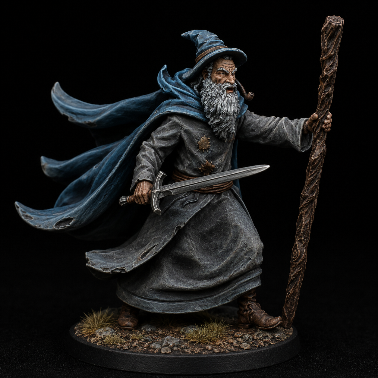 Gollnir the Grey Wizard 28mm Resin Miniature – Fantasy Wizard for DnD and Wargaming