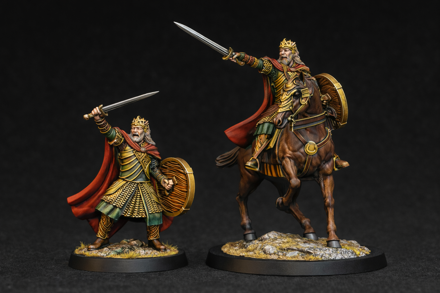 West Human Warband 28mm Resin Miniatures – Fantasy Cavalry Army for DnD and Wargaming