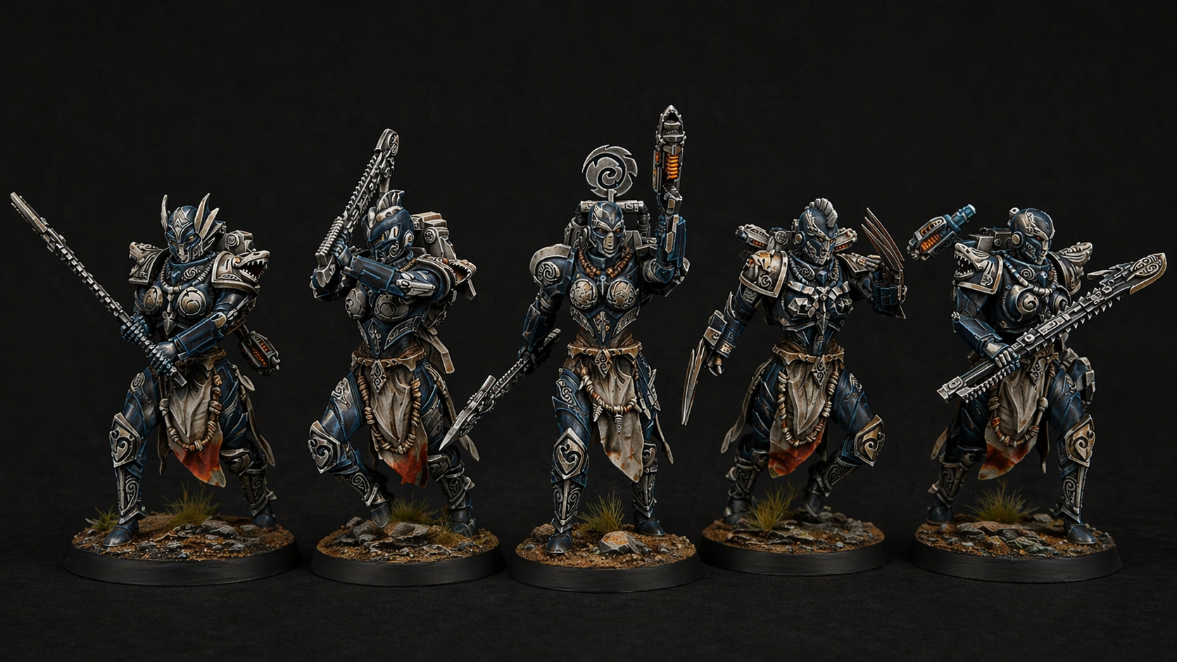 Wai Toa Ngaru Toa Wahine 32mm Resin Miniatures – Sci Fi Fantasy Squad for Wargaming and DnD
