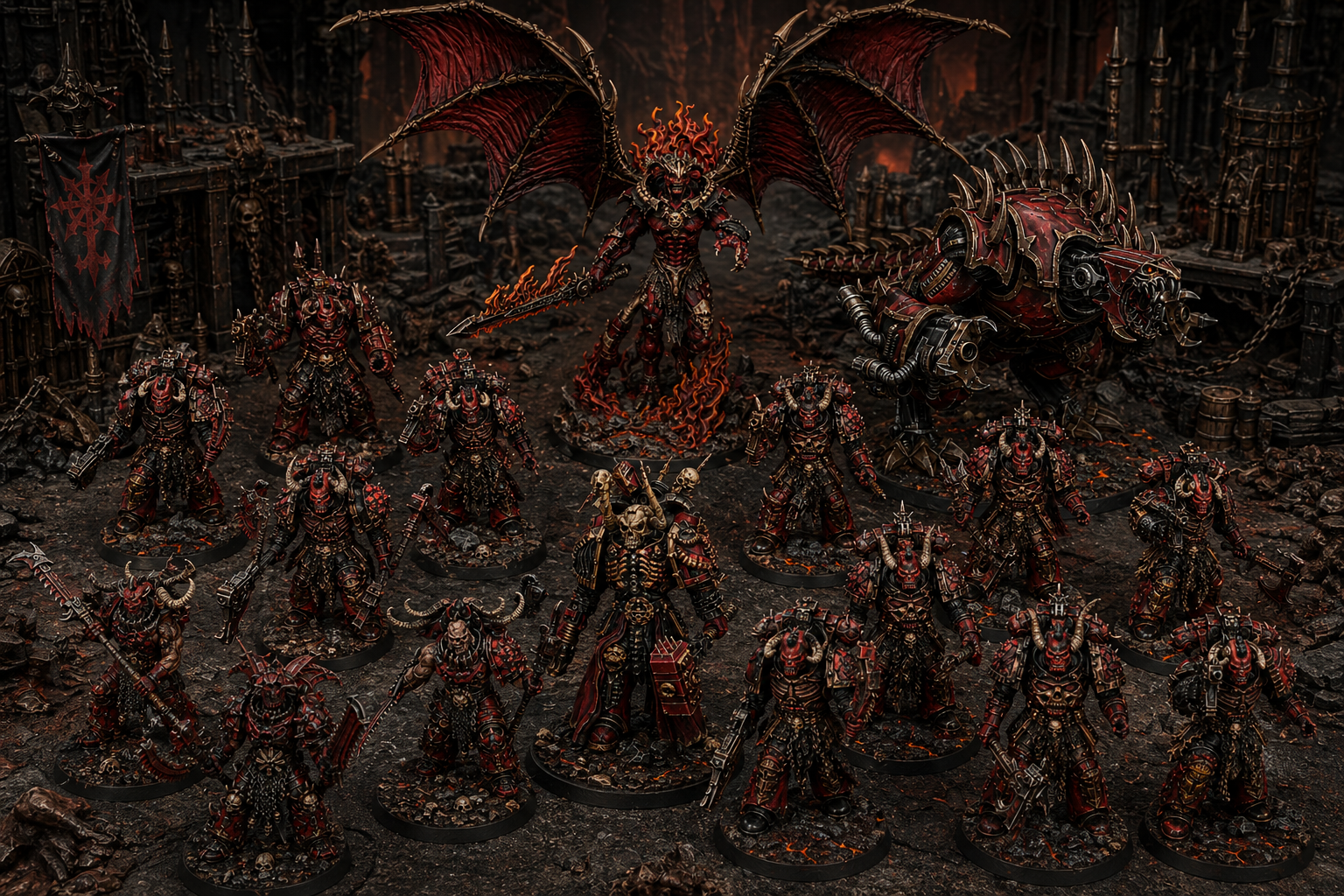 Demon Hades Legion 32mm Resin Miniatures – Grimdark Fantasy Army for Wargaming