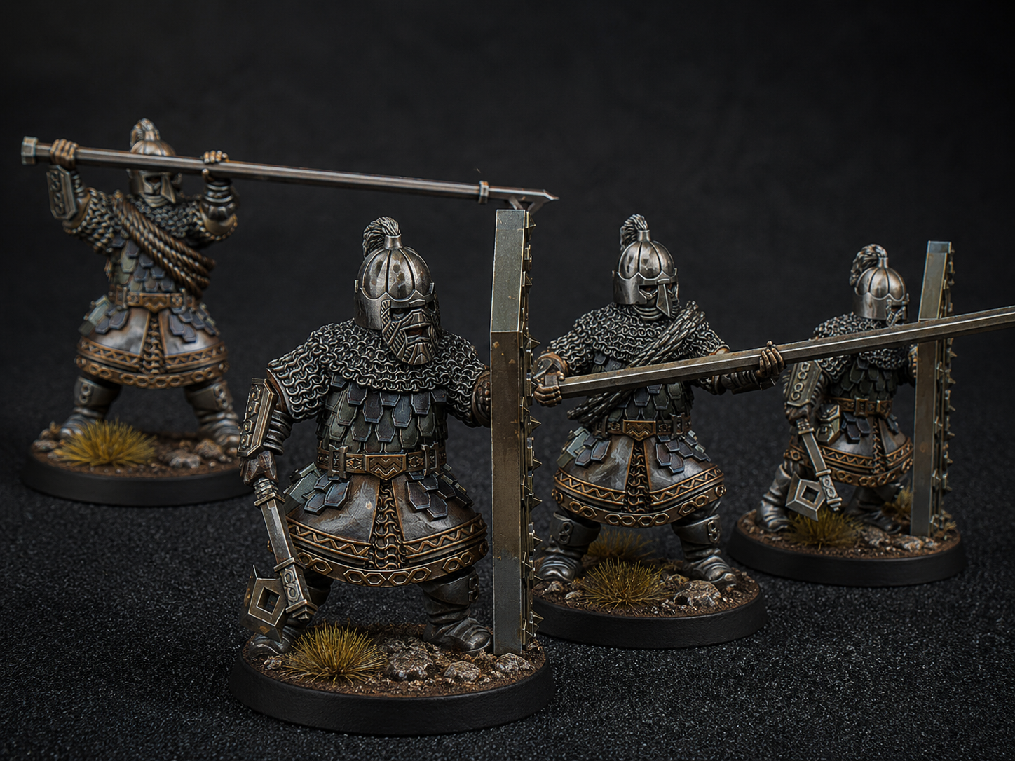 Exiled Dwarves Tomb-Warden Warriors 28mm Resin Miniatures – Dwarf Guardians for DnD and Wargaming