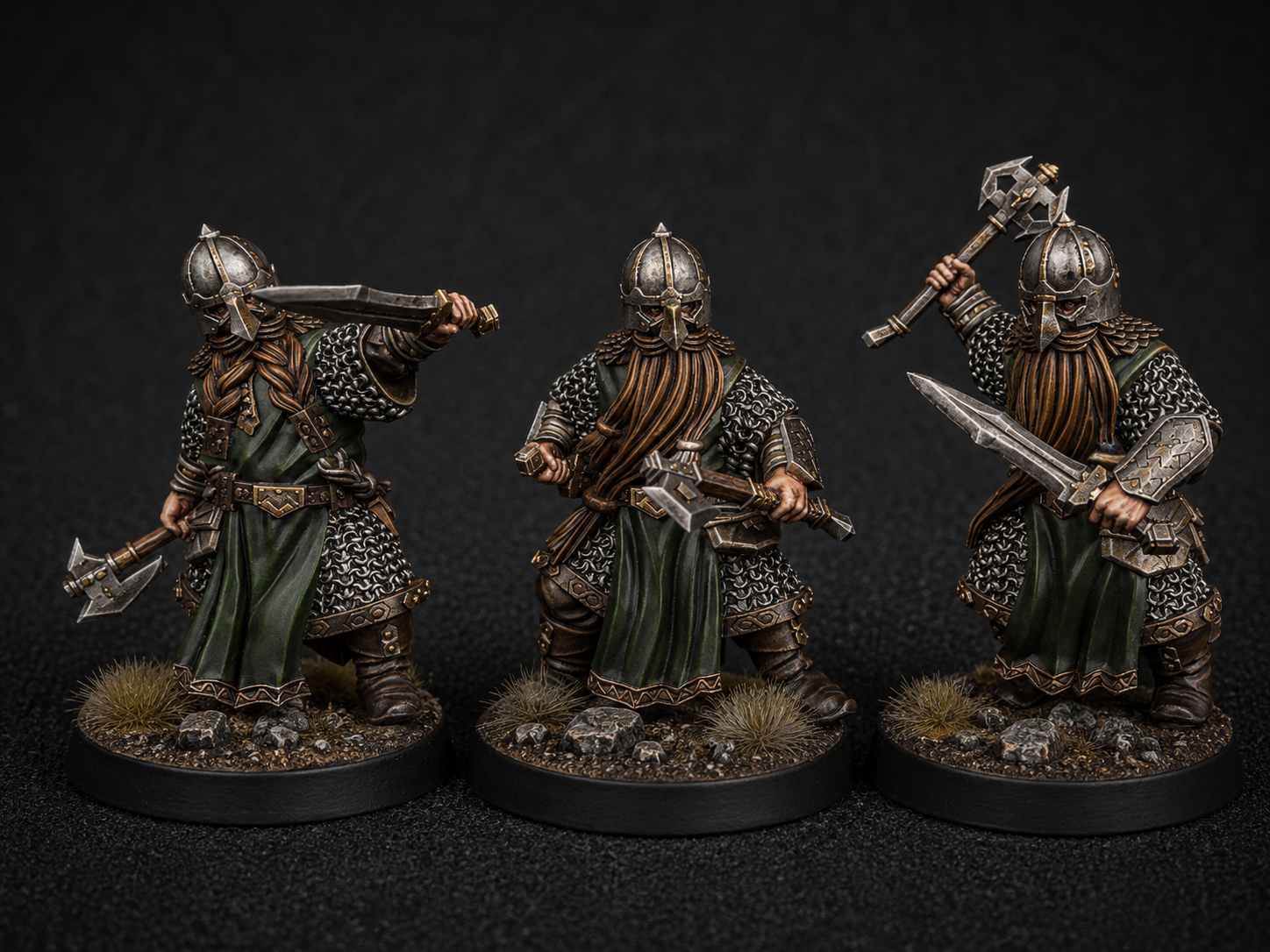 Exiled Dwarves Road Guardians 28mm Resin Miniatures – Dwarf Warriors for DnD and Wargaming