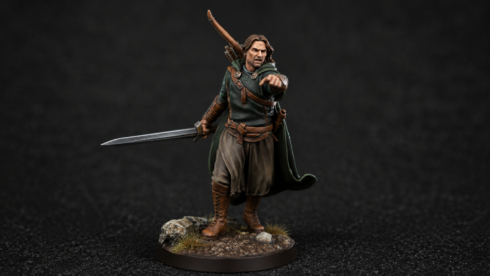 Madir Captain of Rangers 28mm Resin Miniature – Fantasy Hero for DnD and Wargaming