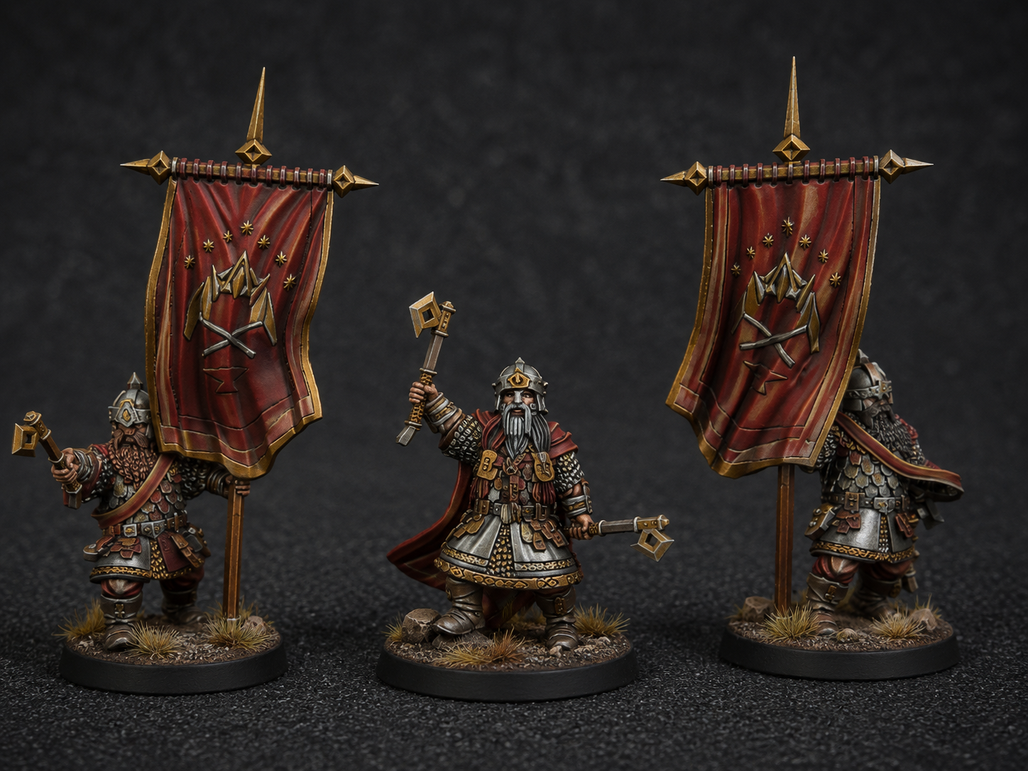 Exiled Dwarves Champions 28mm Resin Miniatures – Dwarf Heroes for DnD and Wargaming
