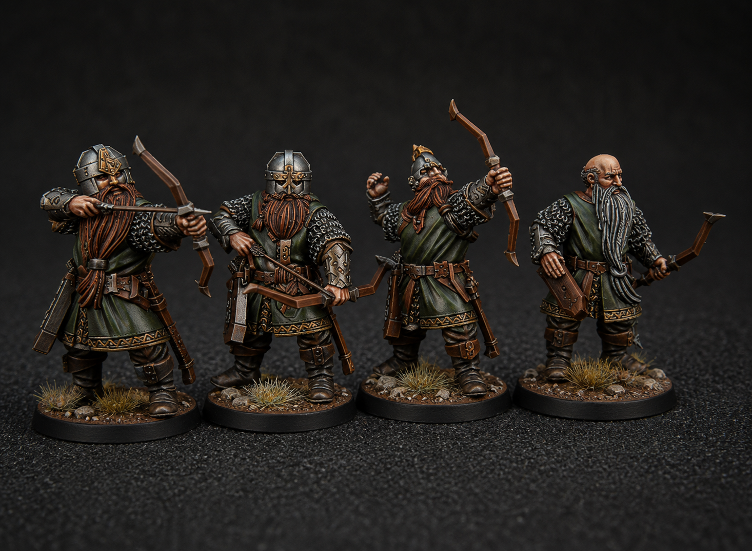 Exiled Dwarves Bowmen 28mm Resin Miniatures – Dwarf Archers for DnD and Wargaming