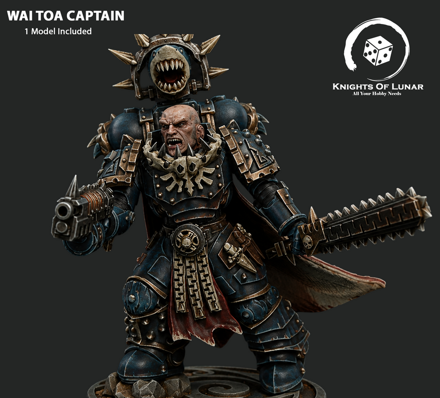 Wai Toa Captain 32mm Resin Miniature – Sci Fi Fantasy Hero for Wargaming and DnD